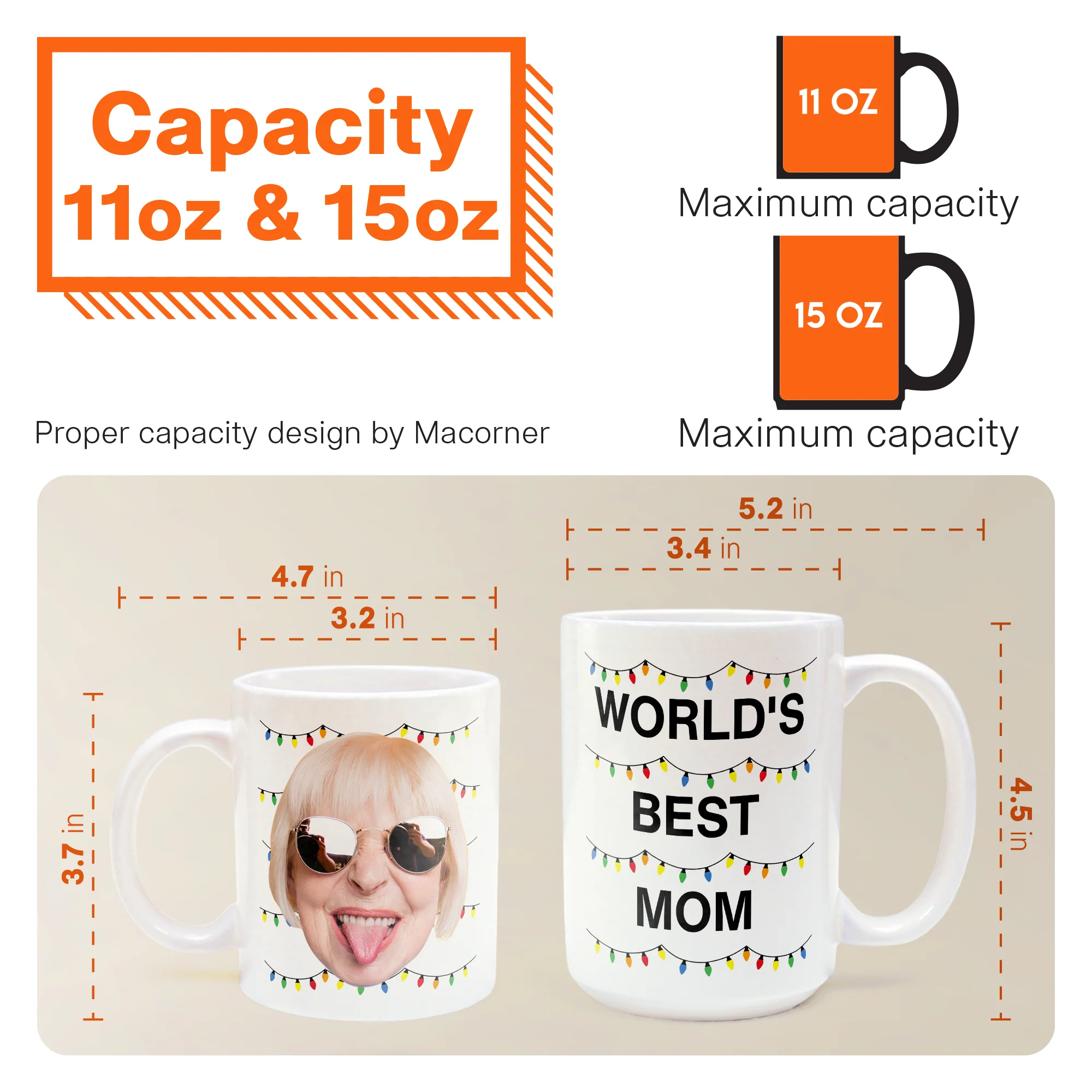 World's Best Mom Funny Custom Face - Personalized Photo Mug - Image 10