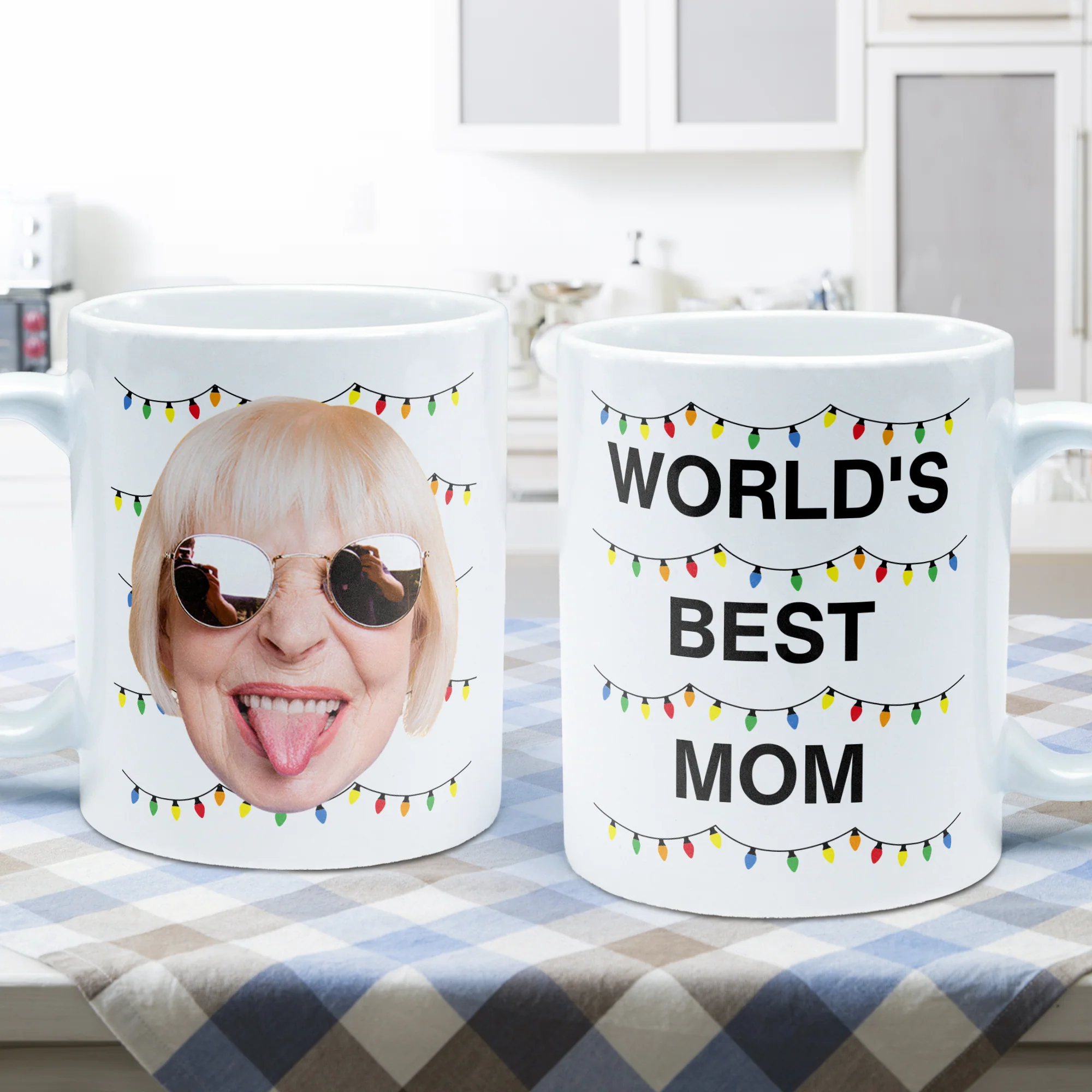 World's Best Mom Funny Custom Face - Personalized Photo Mug - Image 6
