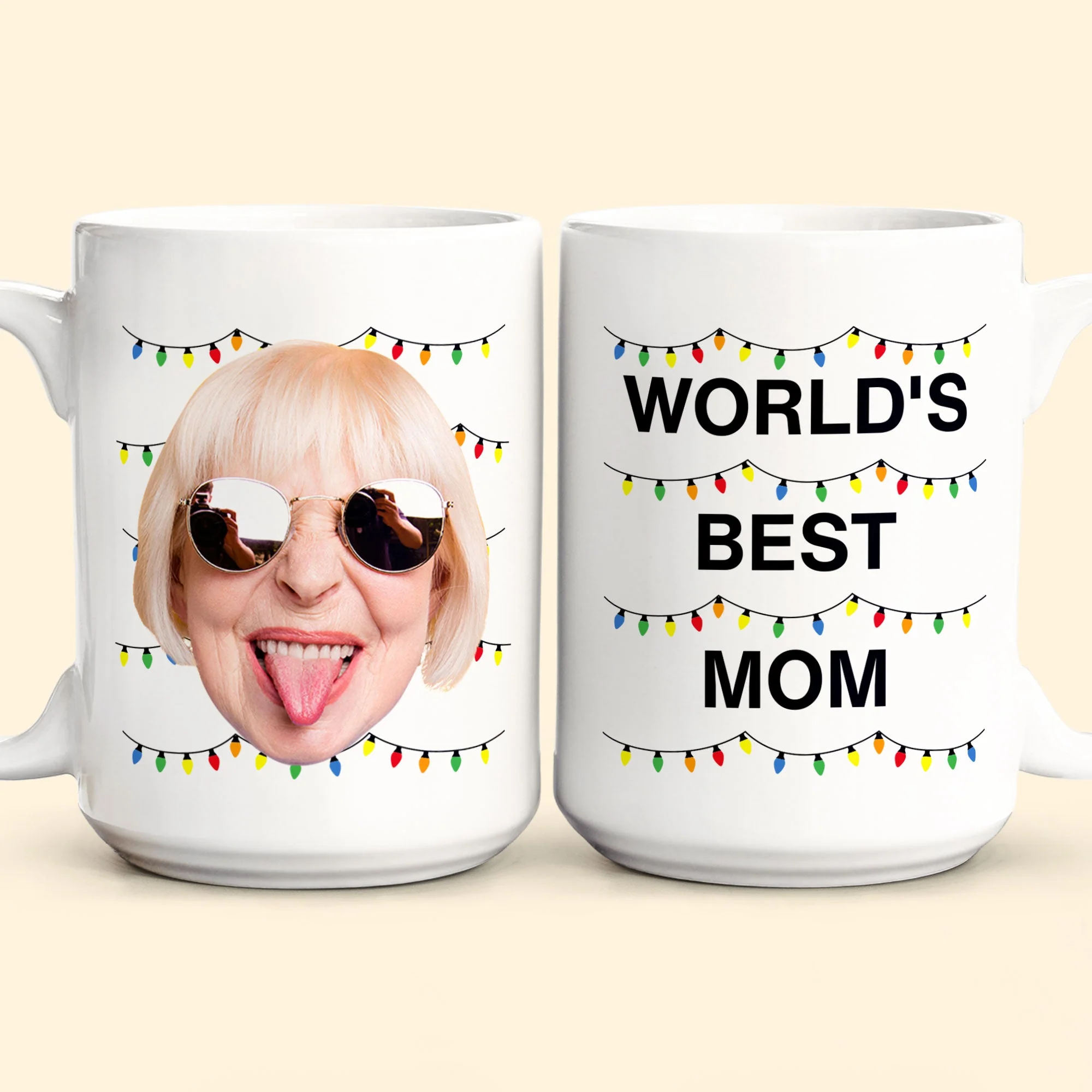 World's Best Mom Funny Custom Face - Personalized Photo Mug - Image 7