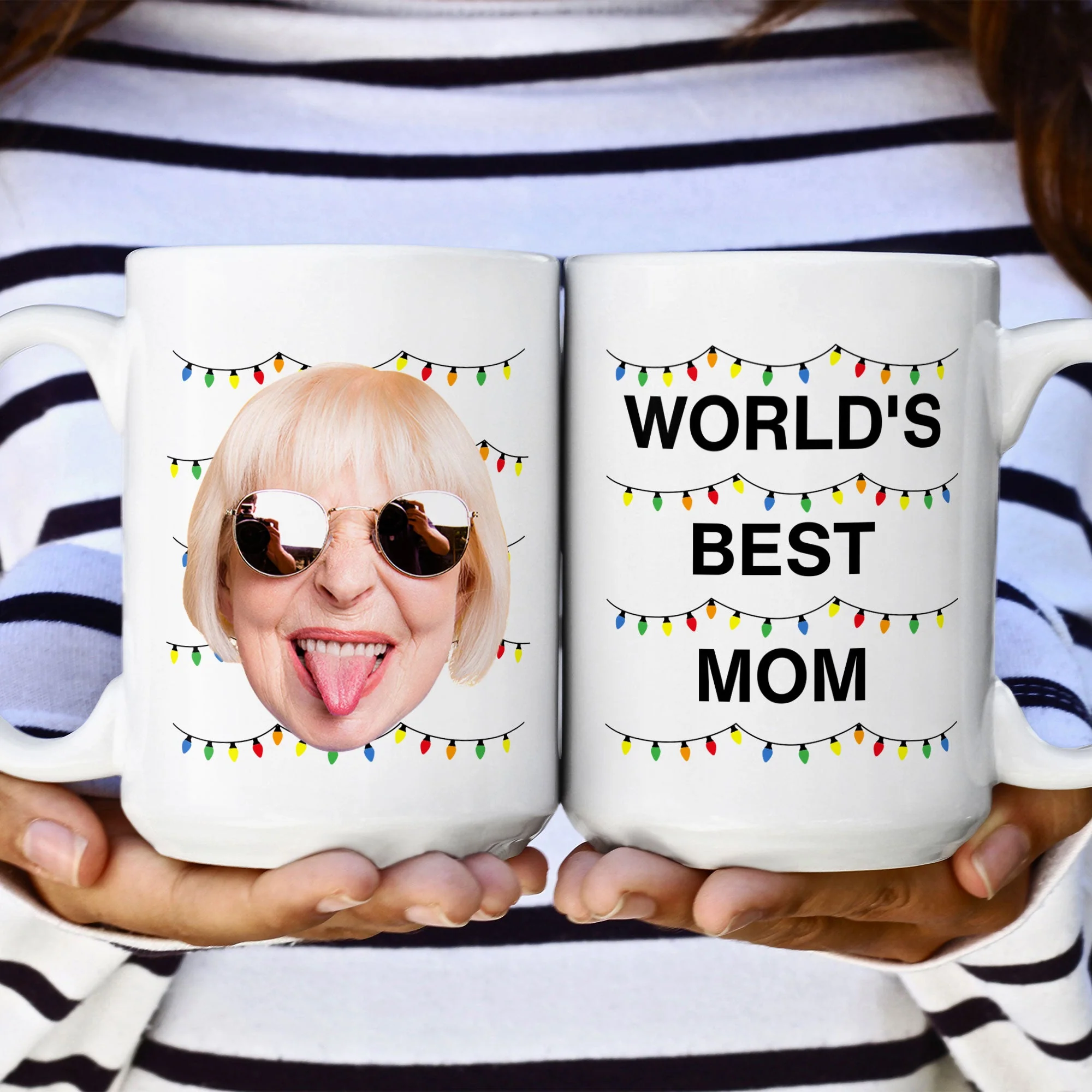 World's Best Mom Funny Custom Face - Personalized Photo Mug - Image 8