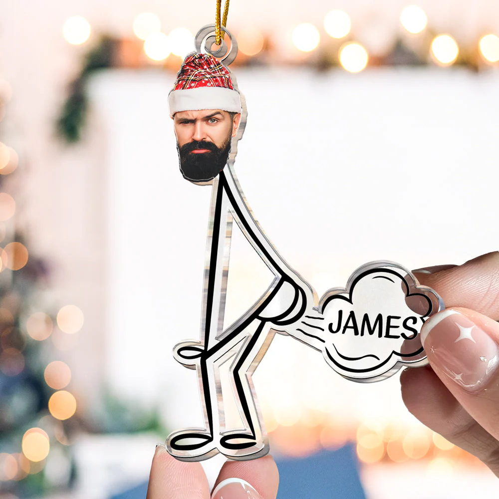 World's Greatest Farter - Personalized Acrylic Photo Ornament - Image 4