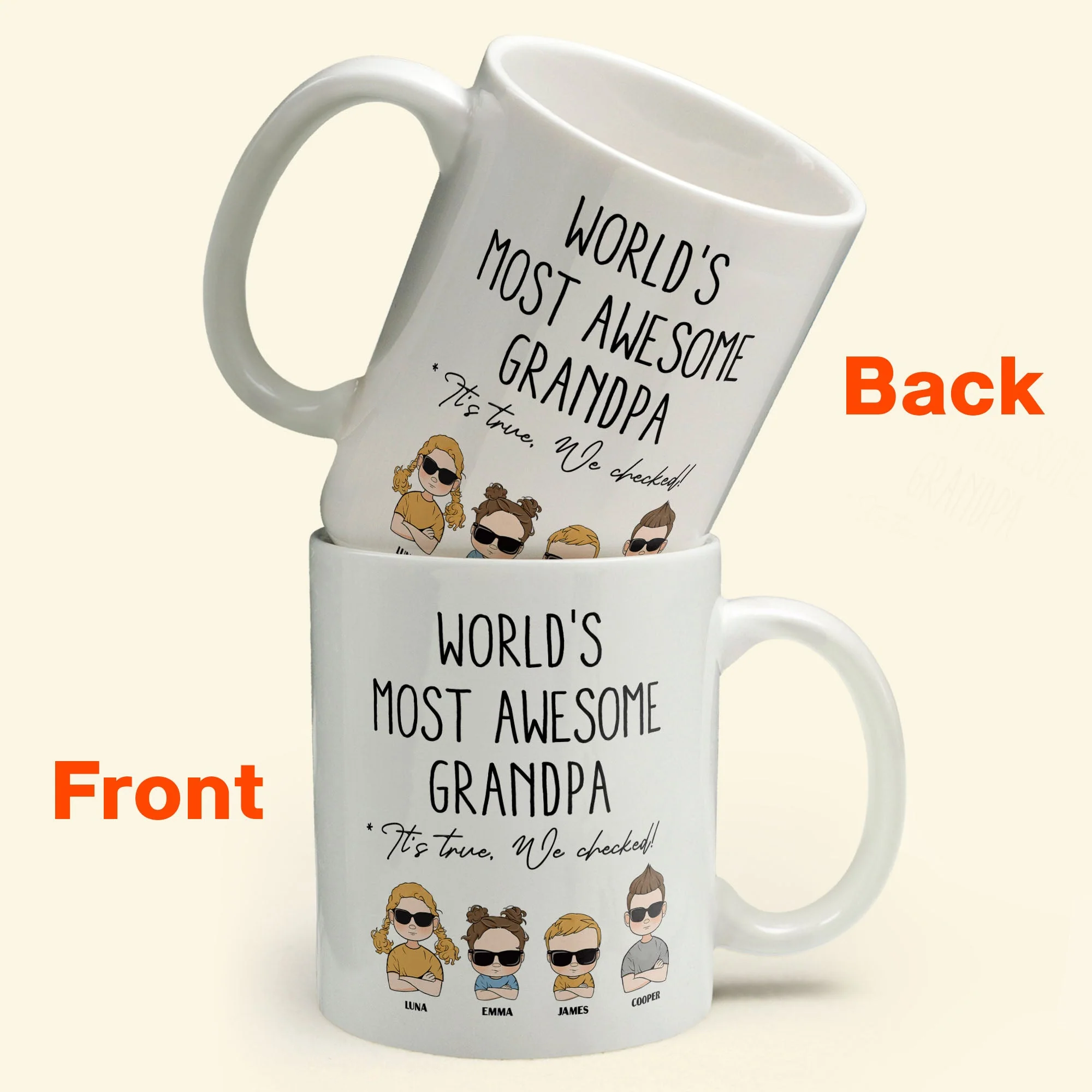 World's Most Awesome Grandpa - Personalized Mug - Image 2