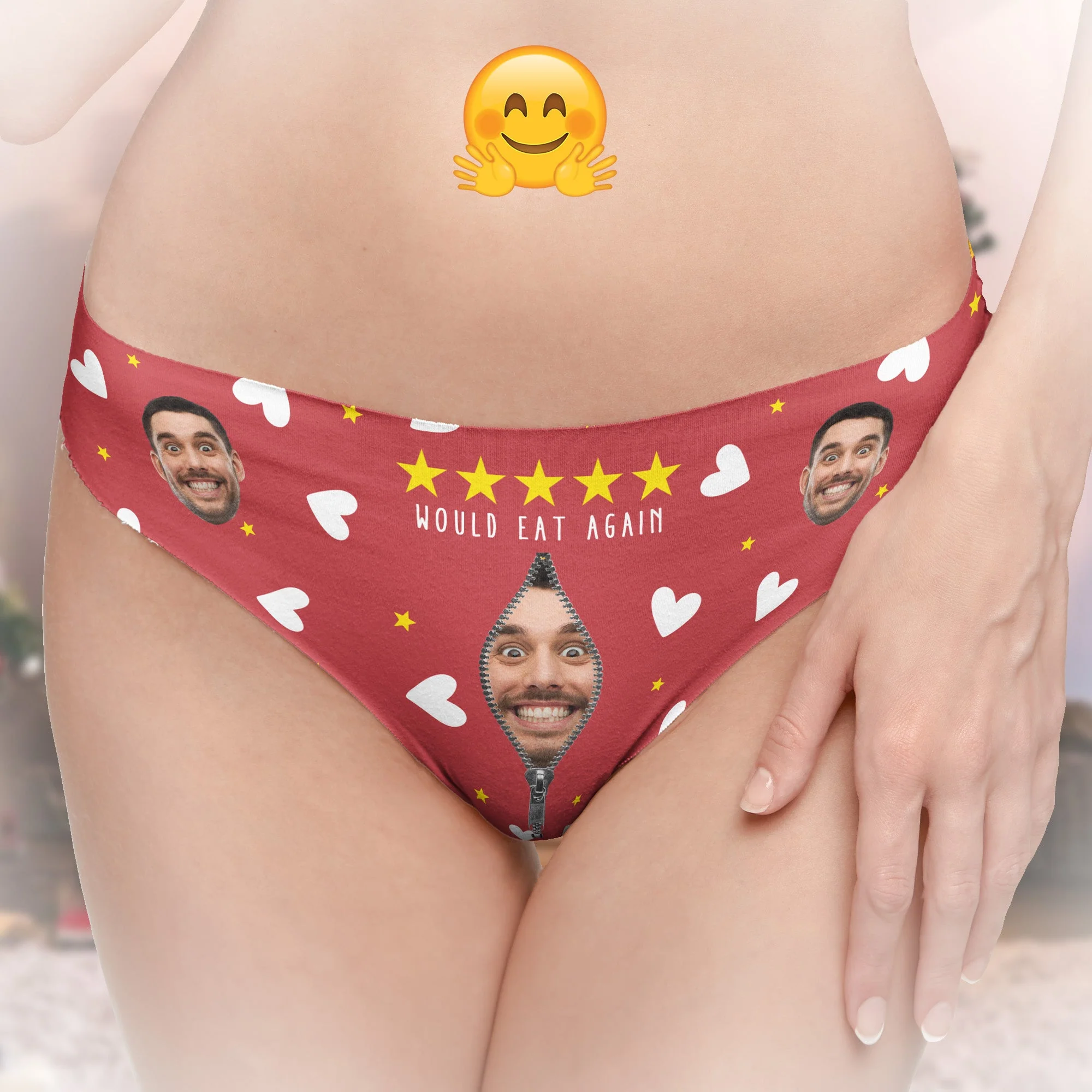 Would Bang Again Would Eat Again Naughty Couples - Personalized Photo Couple Matching Underwear - Image 2