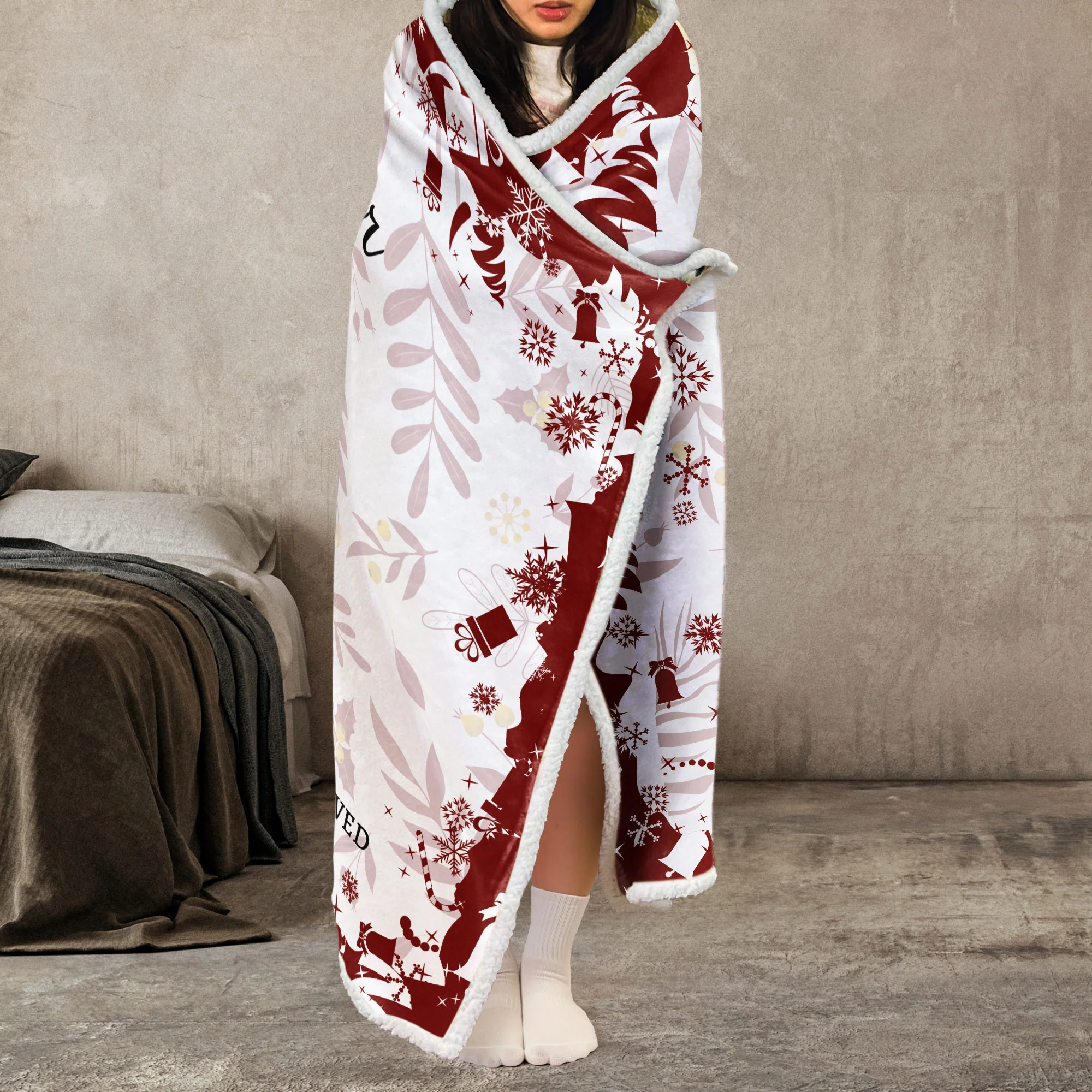 Wrap Yourself In Love With This Blanket - Personalized Wearable Blanket Hoodie - Image 4