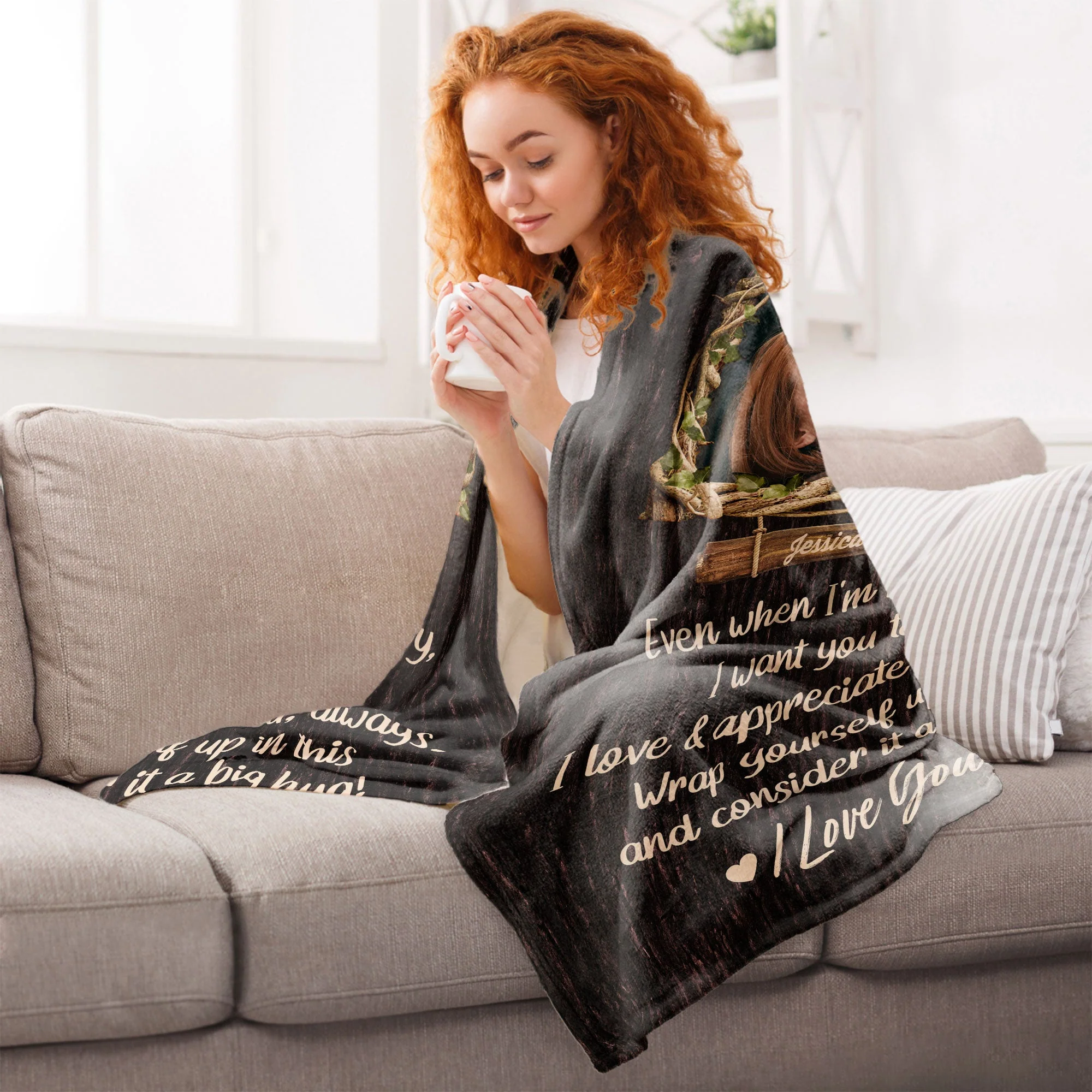 Wrap Yourself Up With This Ver 2 - Personalized Photo Blanket - Birthday, Loving Gift For Grandma, Grandpa, Mom, Dad - Image 7