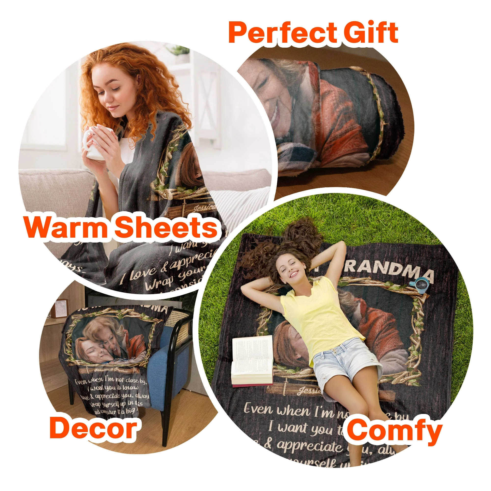 Wrap Yourself Up With This Ver 2 - Personalized Photo Blanket - Birthday, Loving Gift For Grandma, Grandpa, Mom, Dad - Image 8
