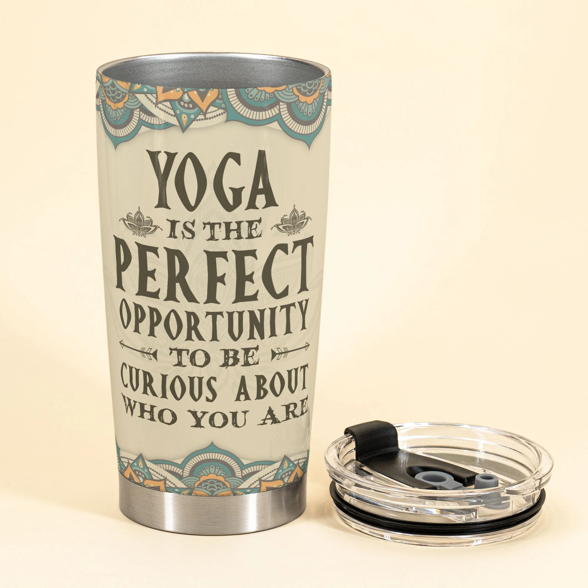 Yoga Is The Perfect Opportunity To Be Curious About Who You Are - Personalized Tumbler Cup - Birthday Gift For Yoga Lover - Image 3