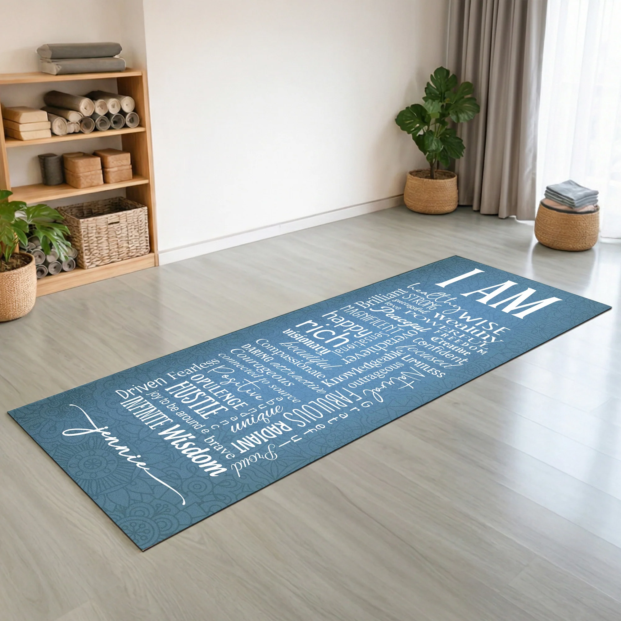Yoga Positive Affirmations - Personalized Yoga Mat - Image 2