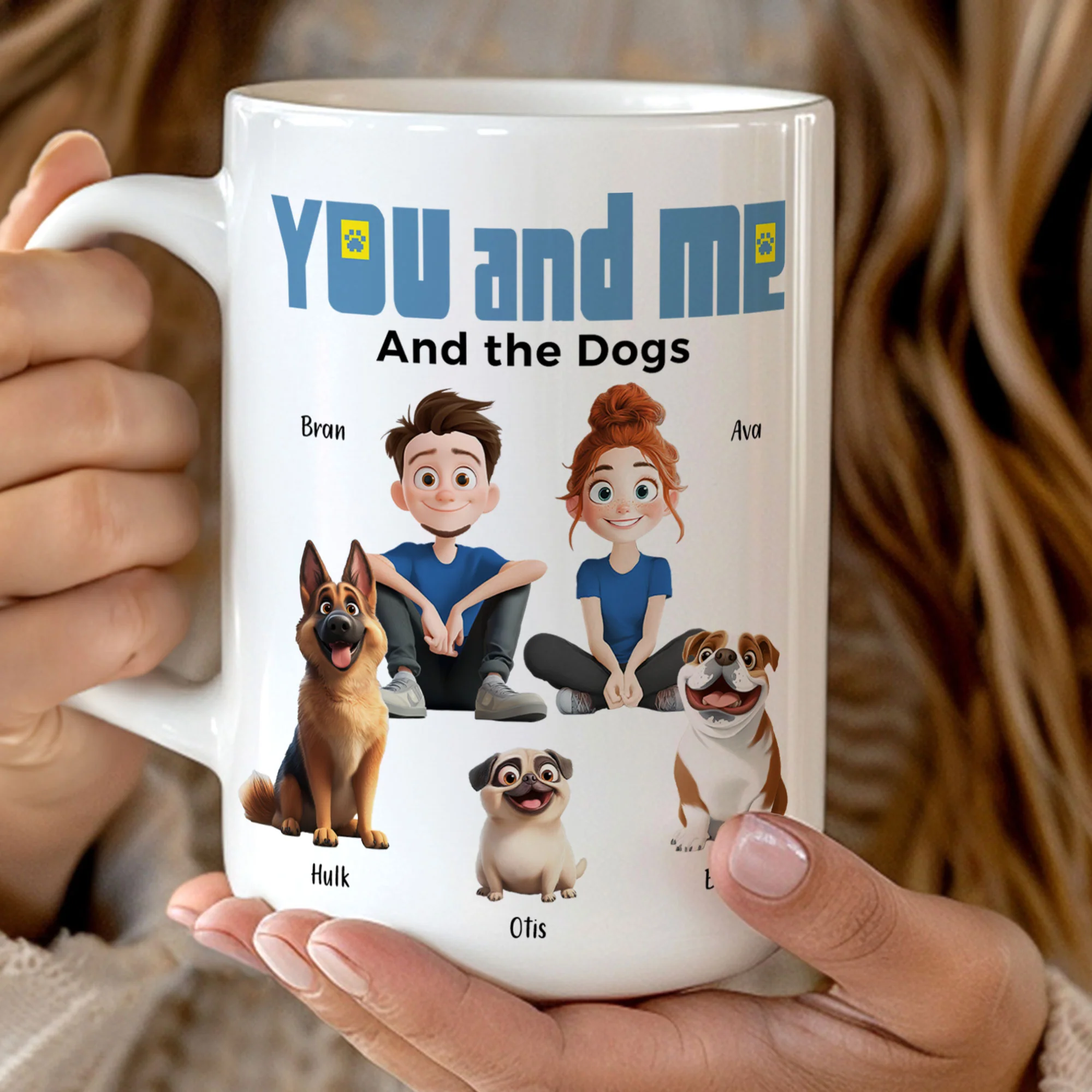 You And Me For Dog Parents - Personalized Mug - Image 3