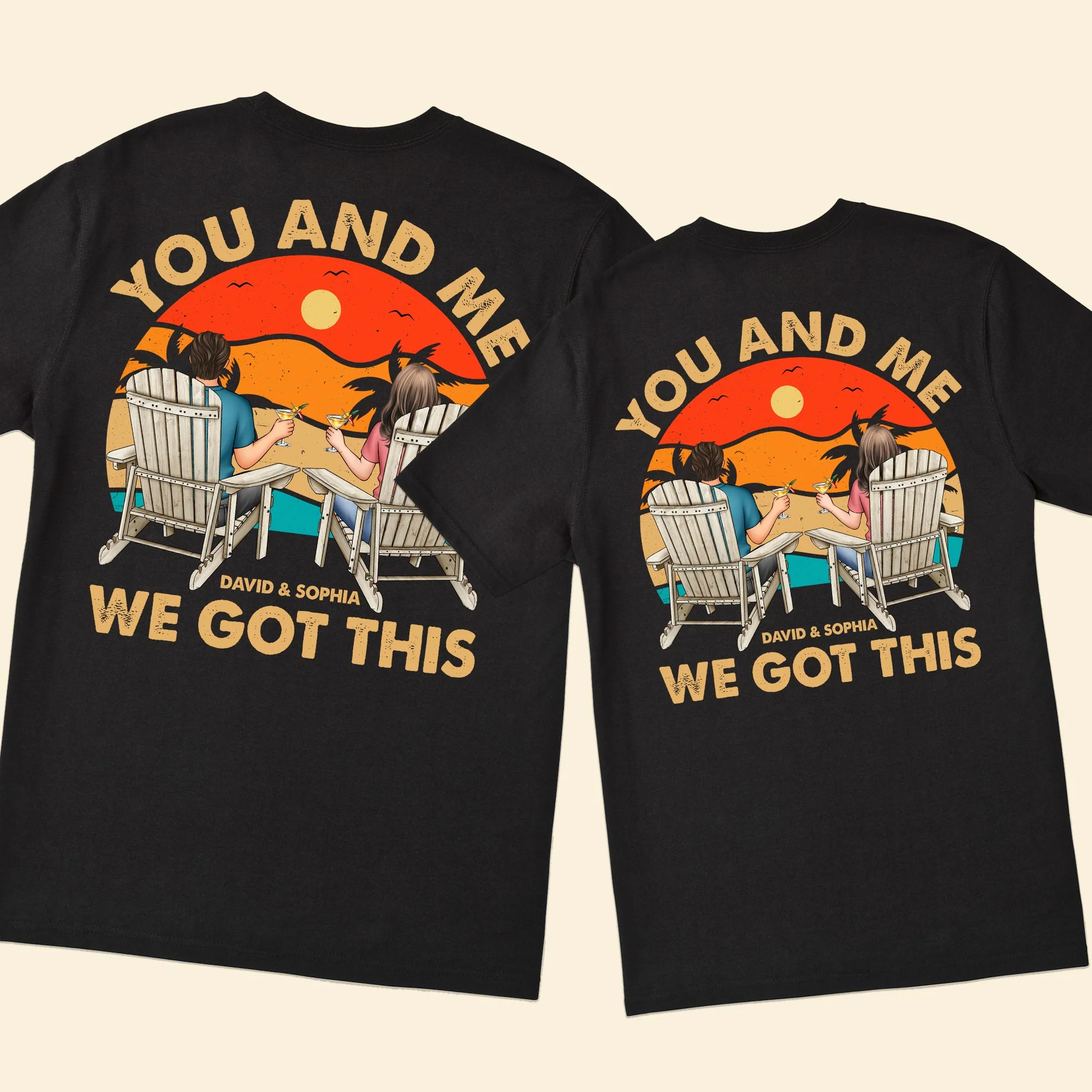 You And Me Got This - Personalized Couple Back Printed Shirts - Image 2