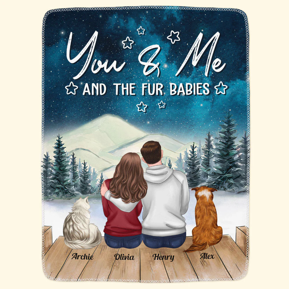 You And Me & The Fur Babies - Personalized Pet Blanket - Image 3