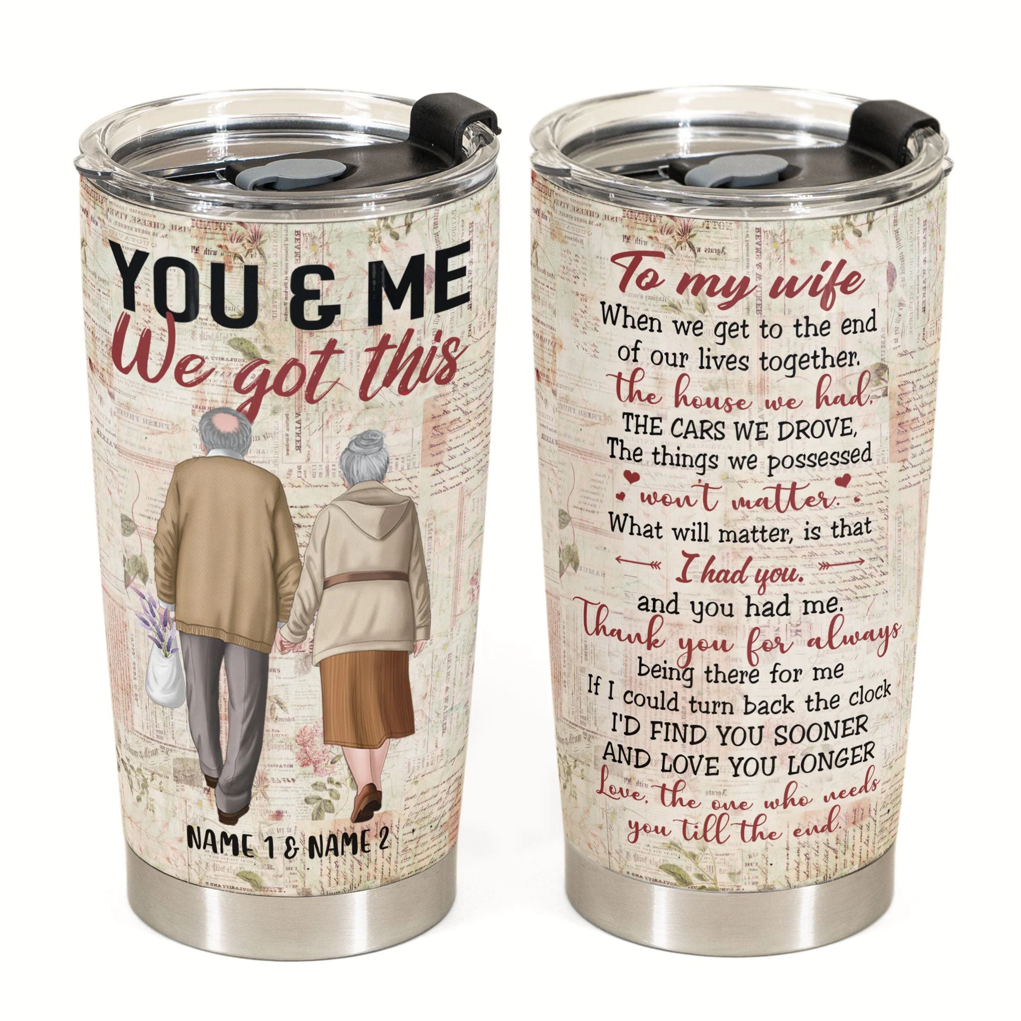 To My Wife, You And Me We Got This - Personalized Tumbler Cup - Image 2