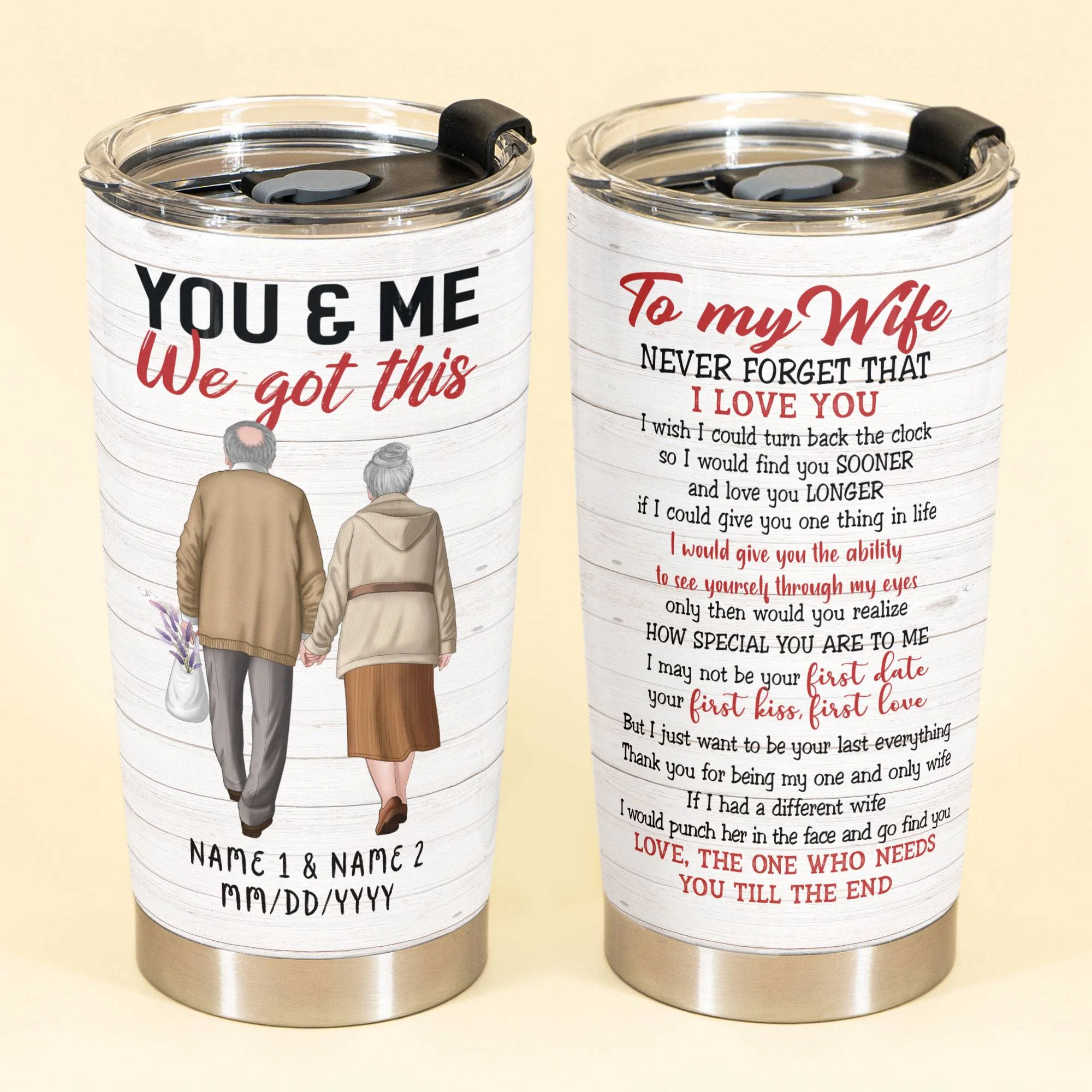 You And Me We Got This - Personalized Tumbler Cup - Image 2