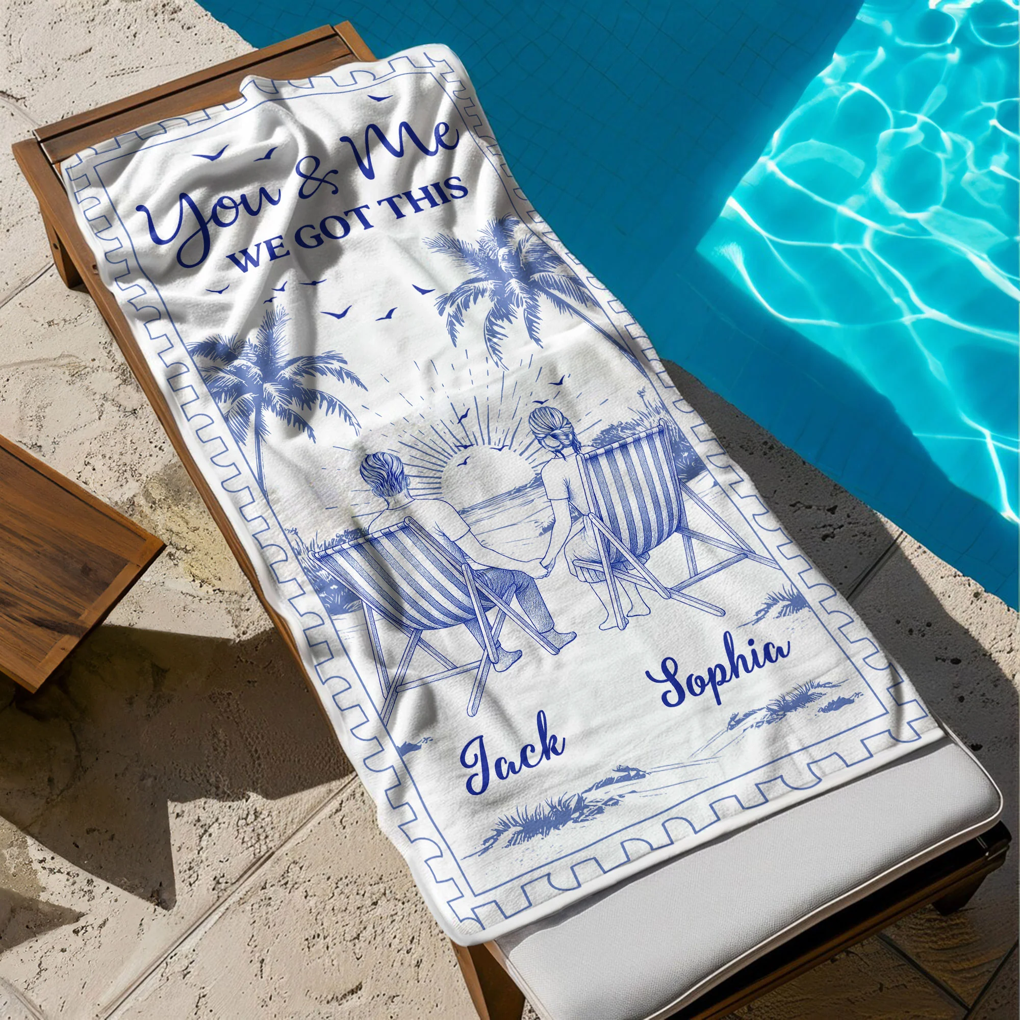 You And Me We Got This - Personalized Quick-Dry Beach Towel - Image 5