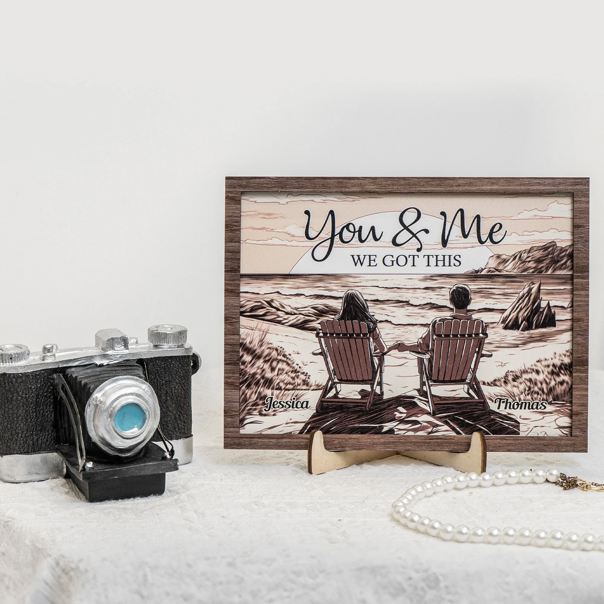 You And Me We Got This - Personalized Wooden Plaque - Image 2