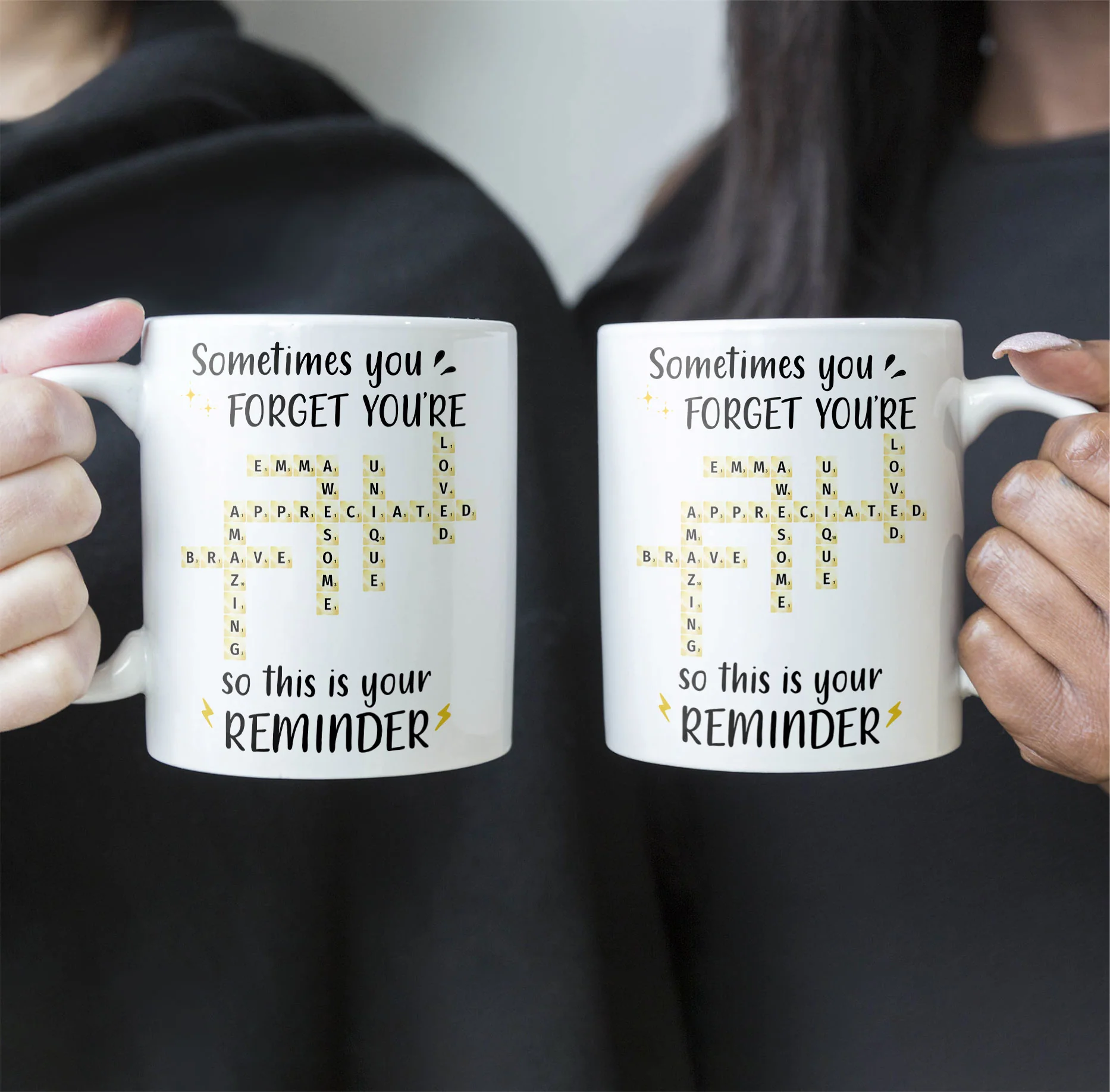 You Are Awesome Scrabble Name Affirmation - Personalized Mug - Image 5
