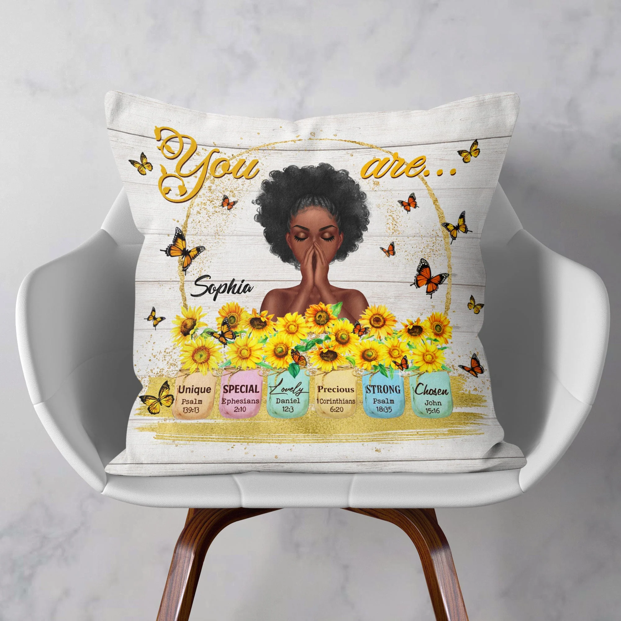 You Are Beautiful Victorious - Personalized Pillow (Insert Included) - Birthday Gifts For Black Women, Sister, Bestie, Daughter - Image 2
