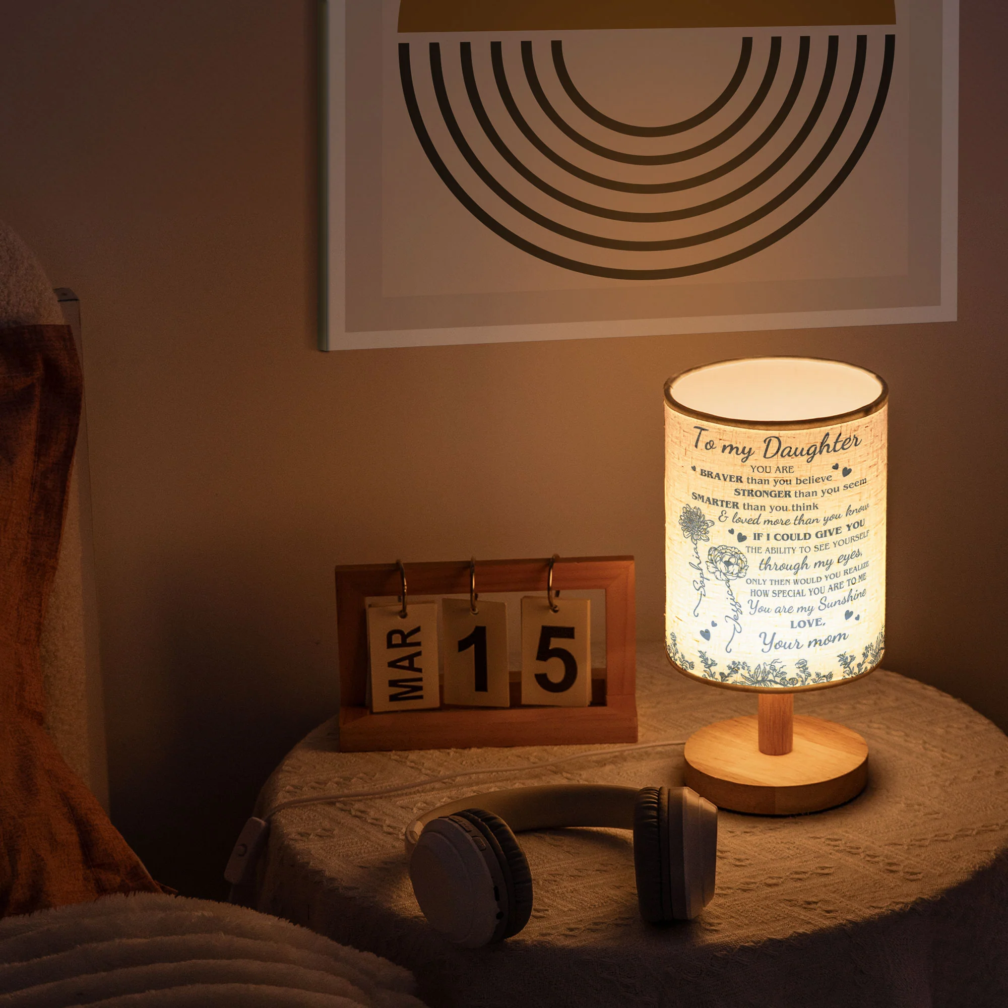 You Are Braver Than You Believe - Personalized Fabric Lamp - Image 5