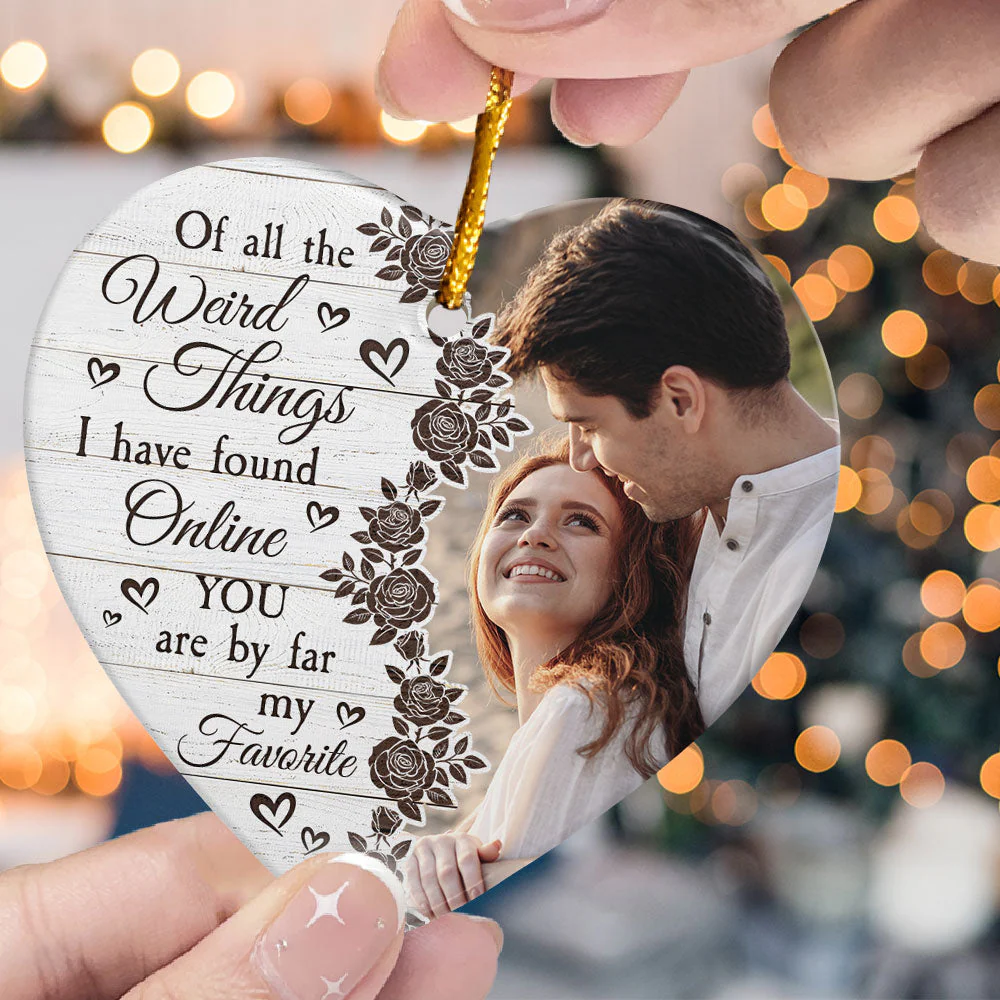 You Are By Far My Favorite - Personalized Ceramic Photo Ornament - Image 4