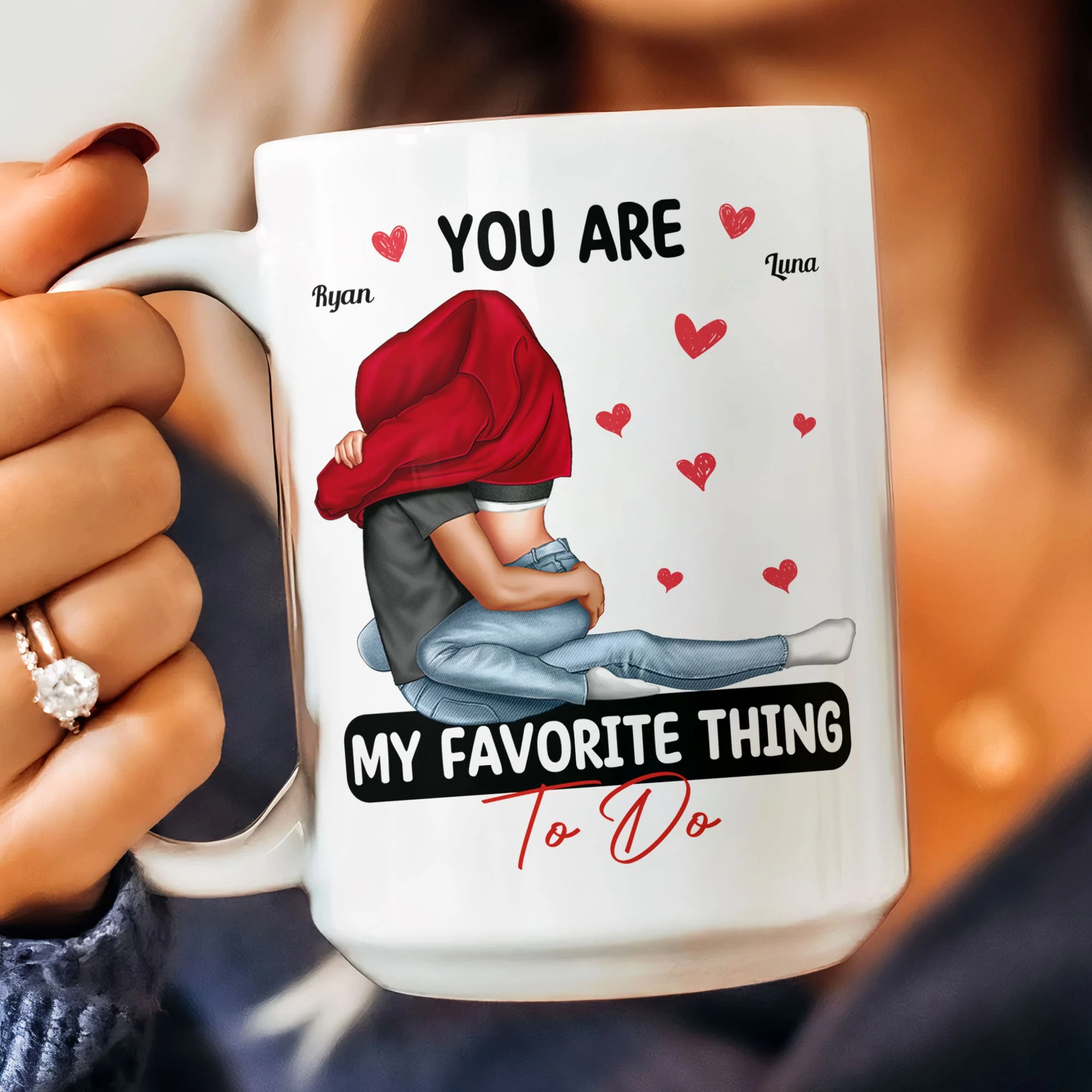 You Are My Favorite Thing To Do Couples - Personalized Mug - Image 2
