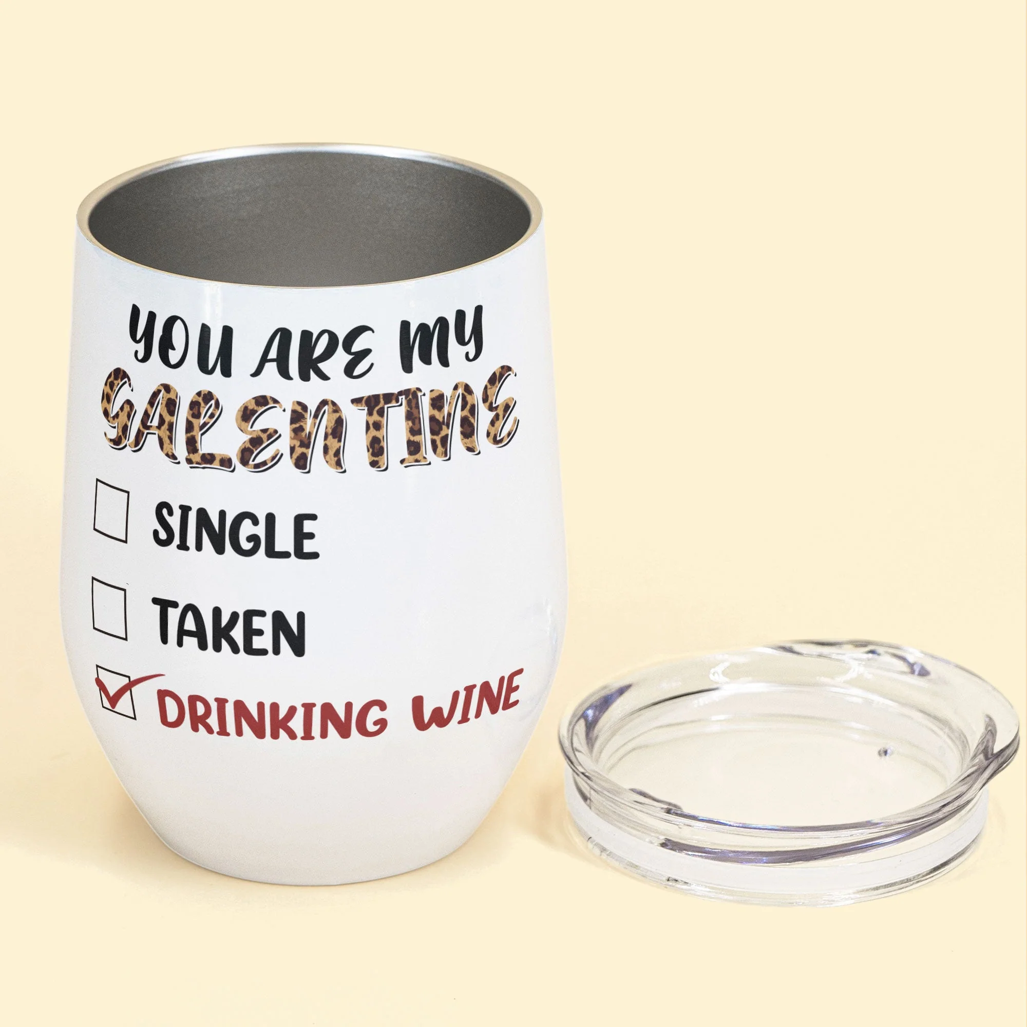You Are My Galentine - Personalized Wine Tumbler - Birthday, Galentine's Day Gift For Friends, Girl Squad, Wine Lovers - Image 3