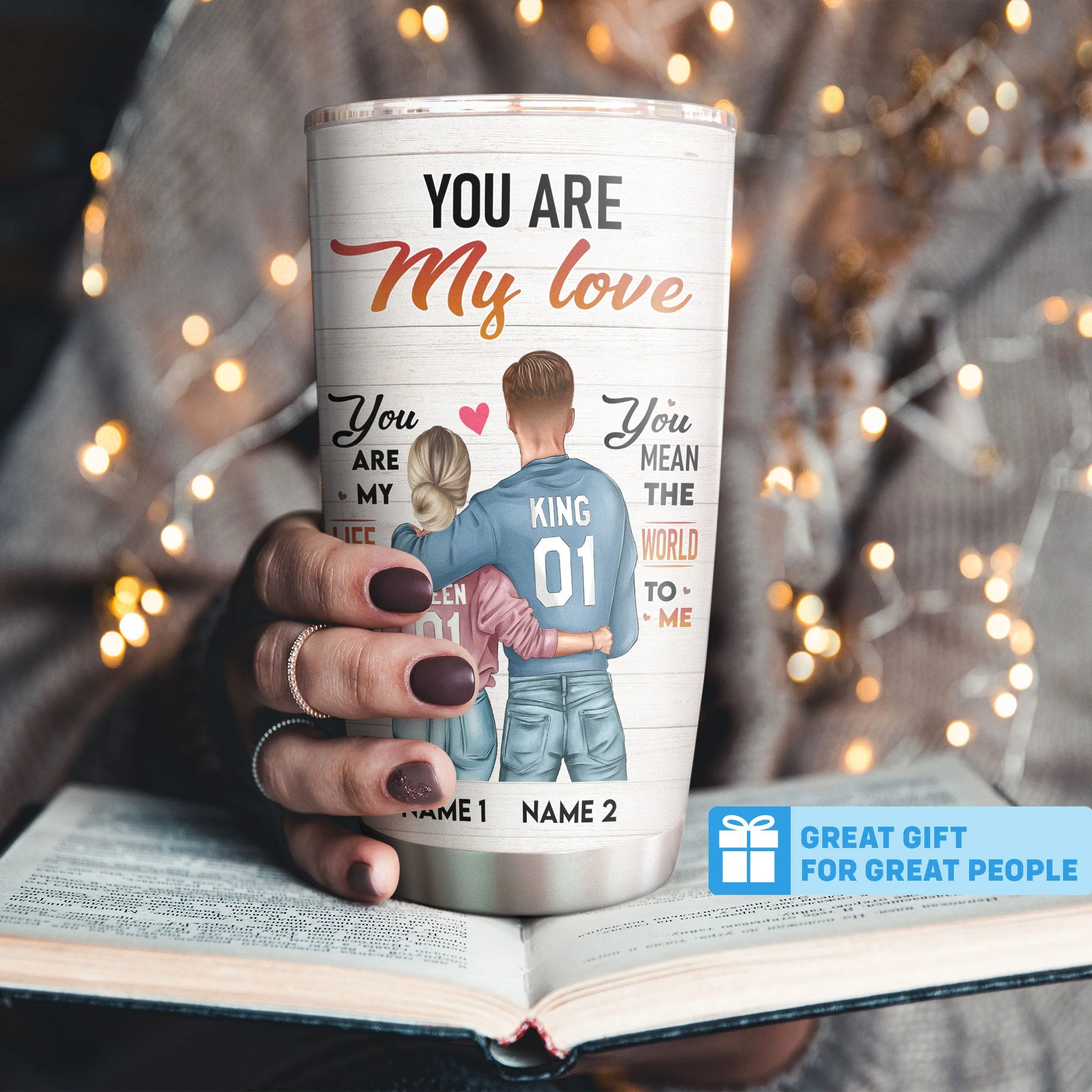 You Are My Love You Are My Life - Personalized Tumbler Cup - Image 2