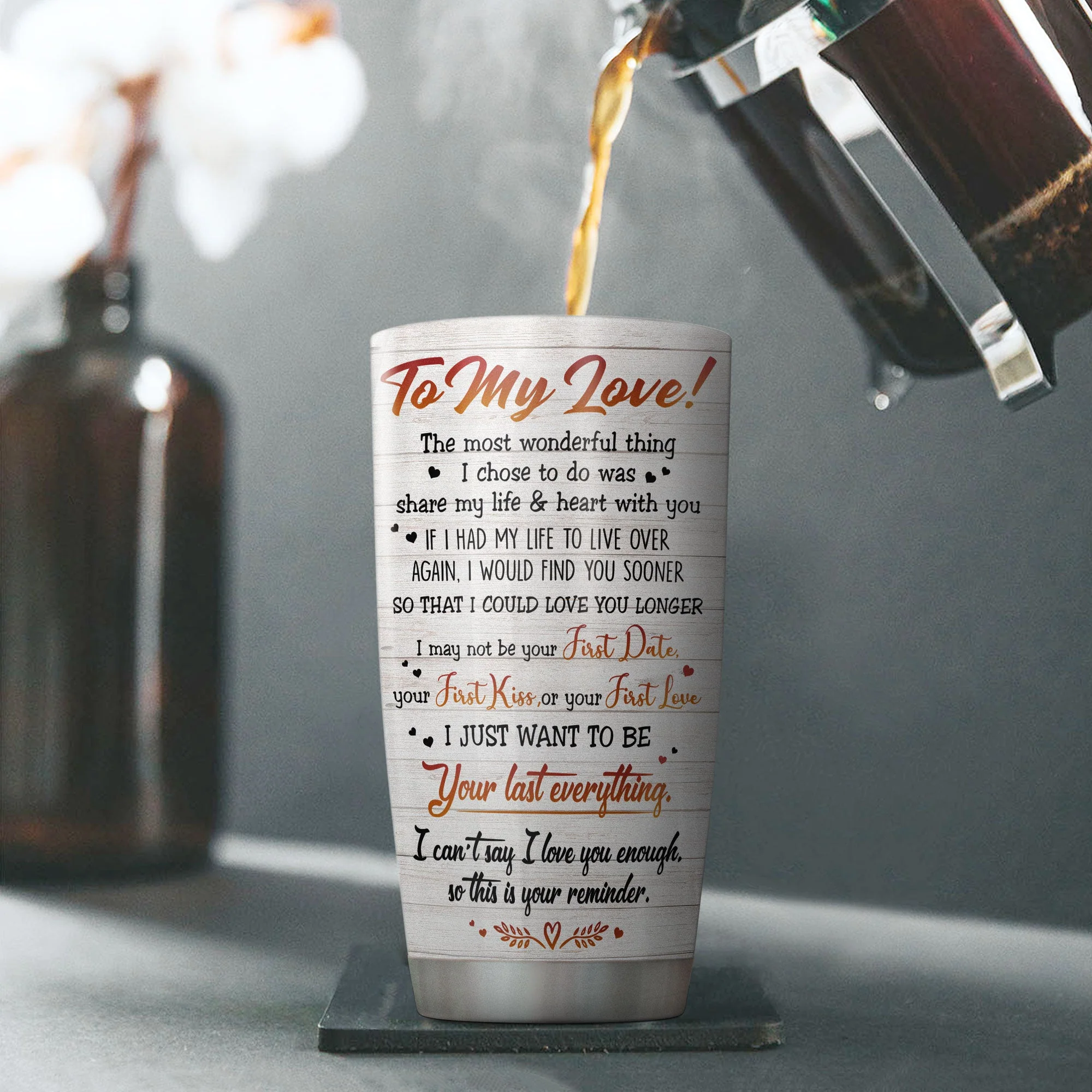 You Are My Love You Are My Life - Personalized Tumbler Cup - Image 3