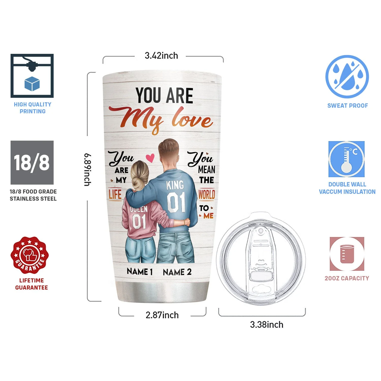 You Are My Love You Are My Life - Personalized Tumbler Cup - Image 7
