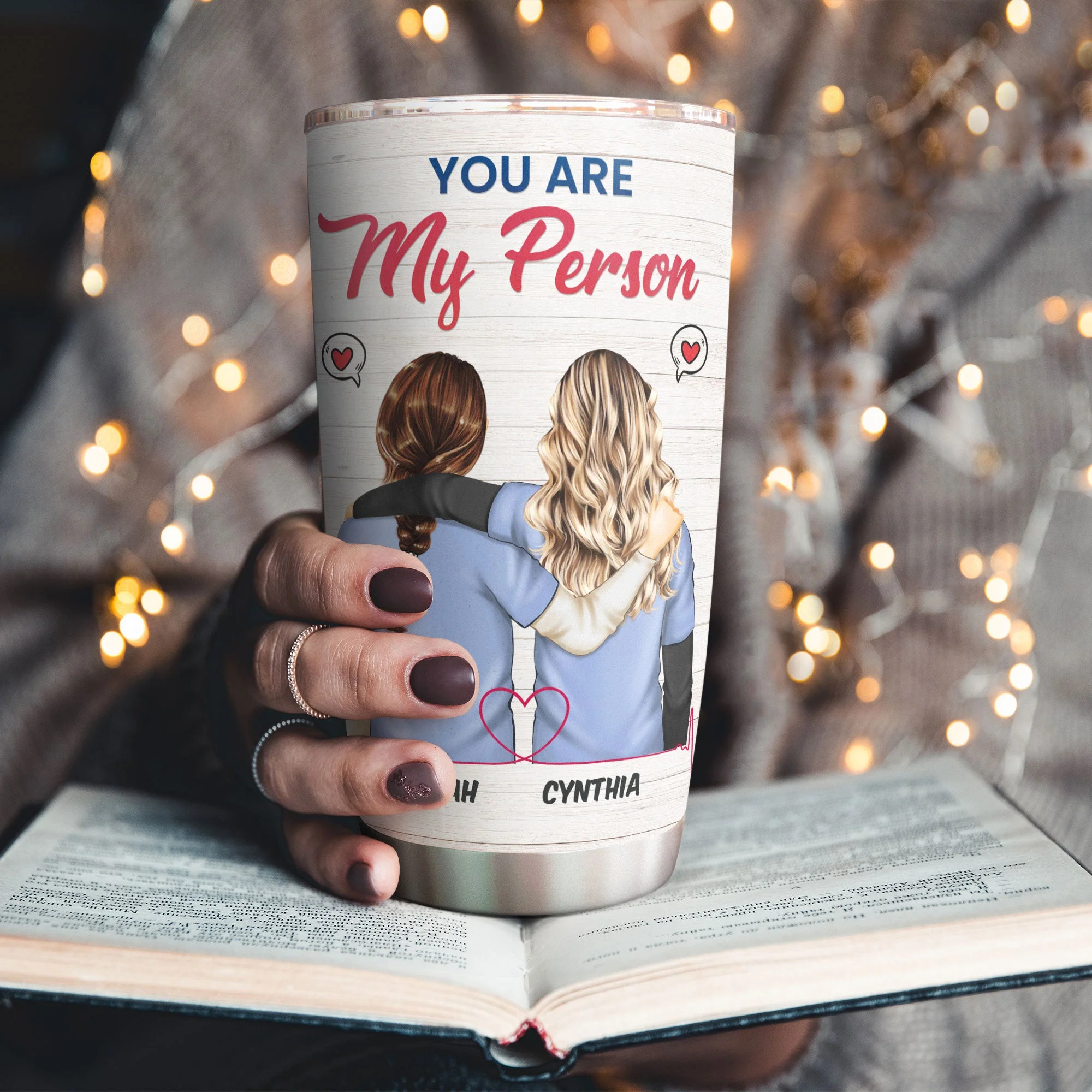 You Are My Person Coworker - Personalized Tumbler Cup - Image 2