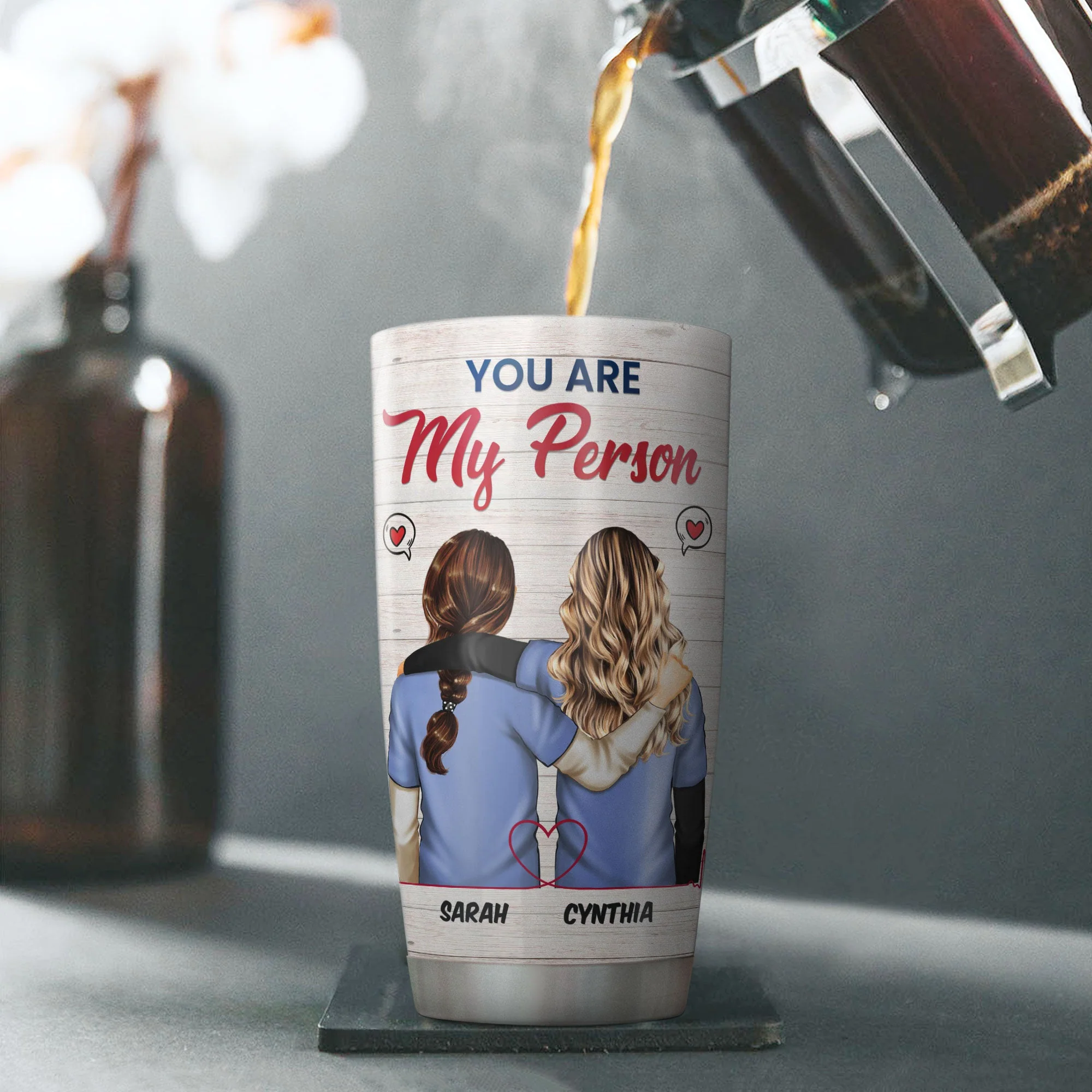 You Are My Person Coworker - Personalized Tumbler Cup - Image 3