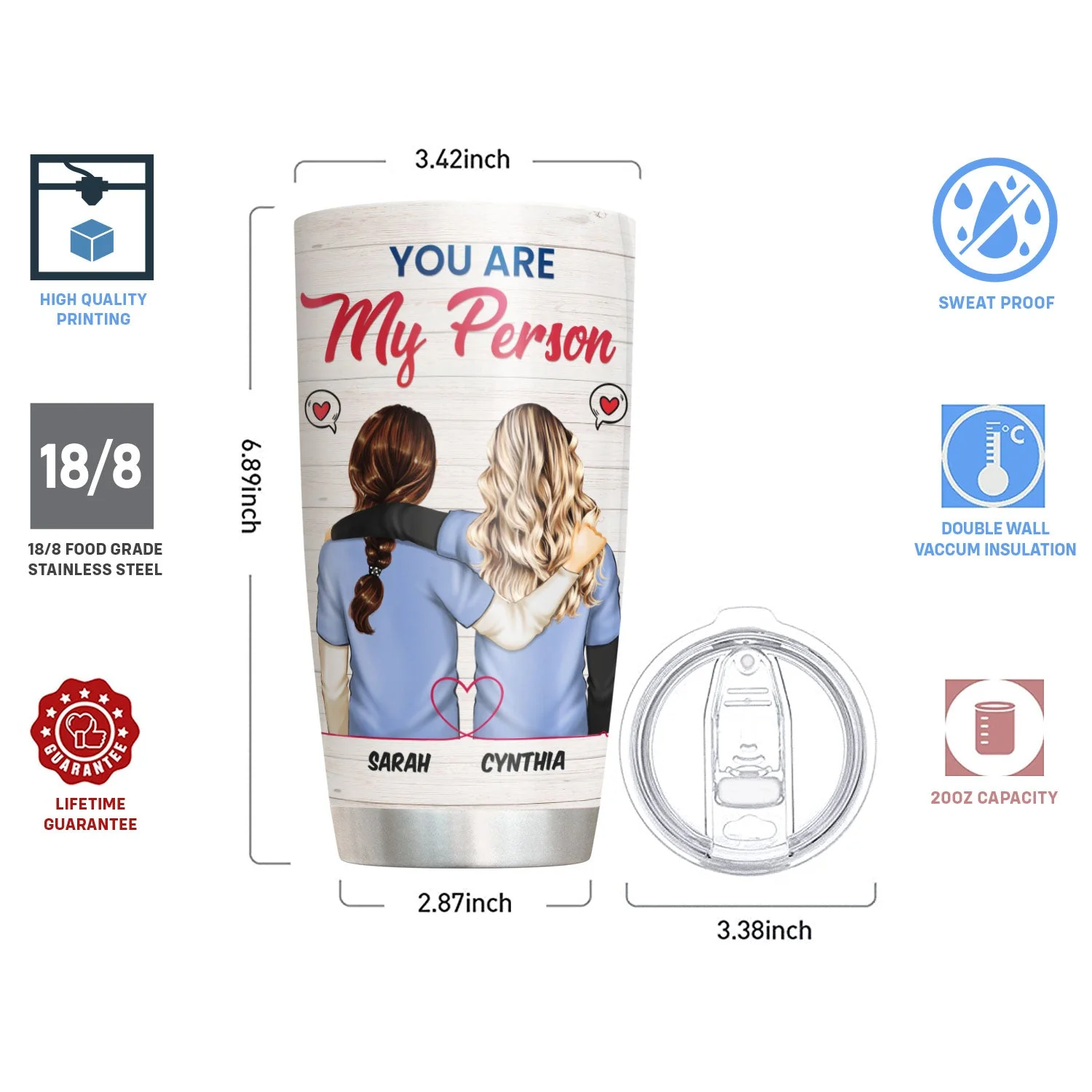 You Are My Person Coworker - Personalized Tumbler Cup - Image 6