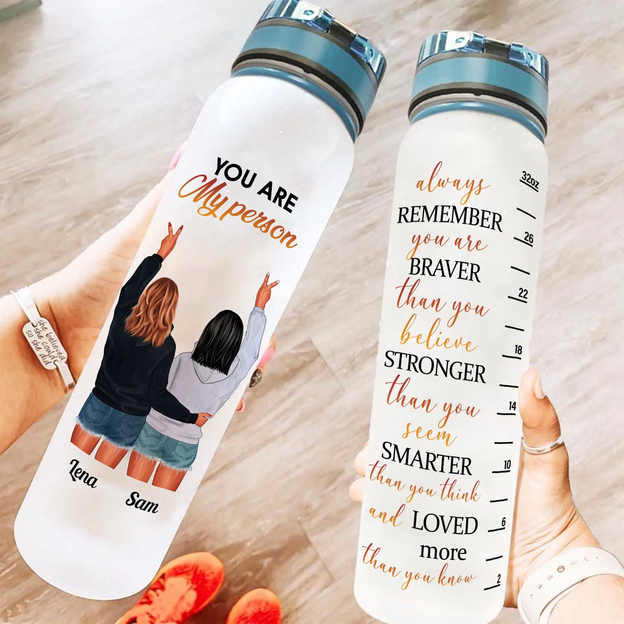 You Are My Person - Personalized Water Tracker Bottle - Image 2
