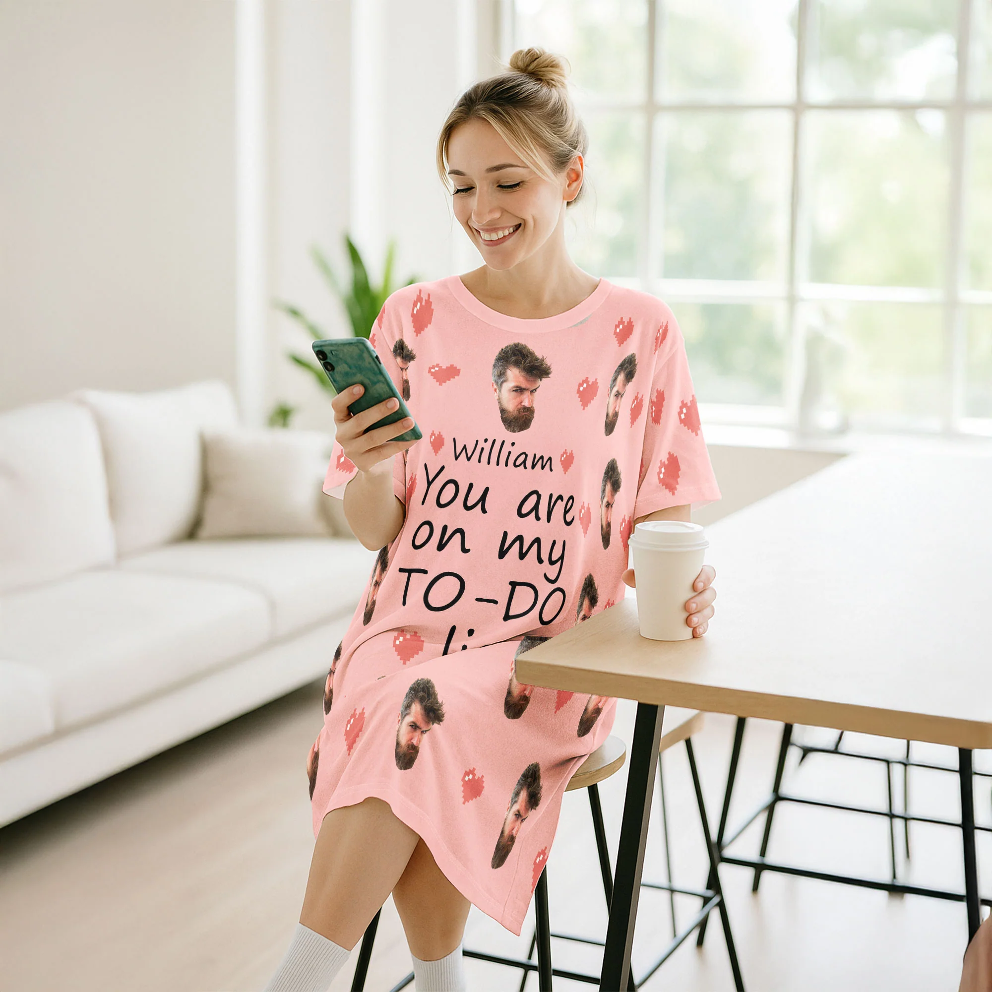 You Are On My To-Do List - Personalized Photo Sleep Tee - Image 6