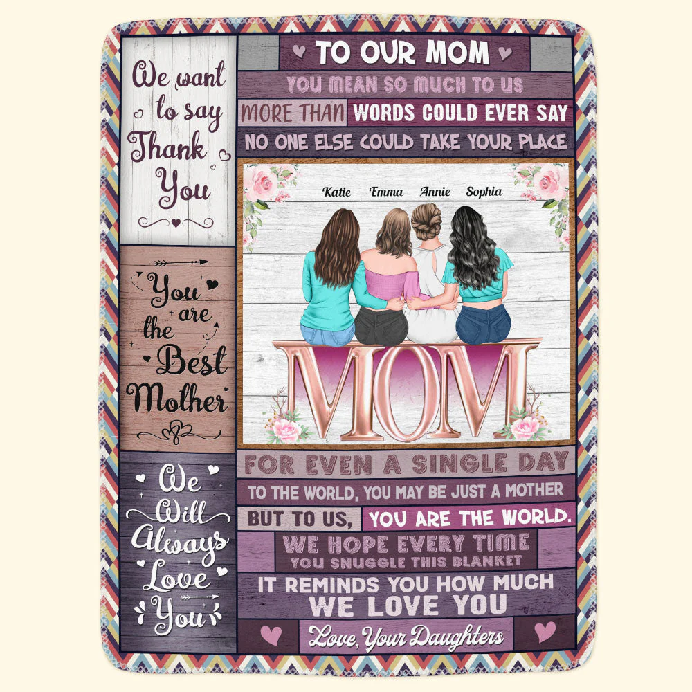 You Are The Best Mother - Personalized Blanket - Image 3