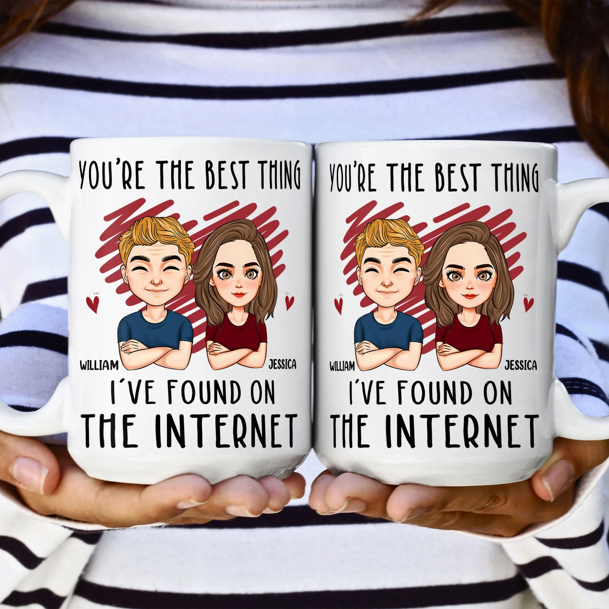 You Are The Best Thing I've Found On The Internet - Personalized Mug - Anniversary Gifts For Her, Him - Image 3
