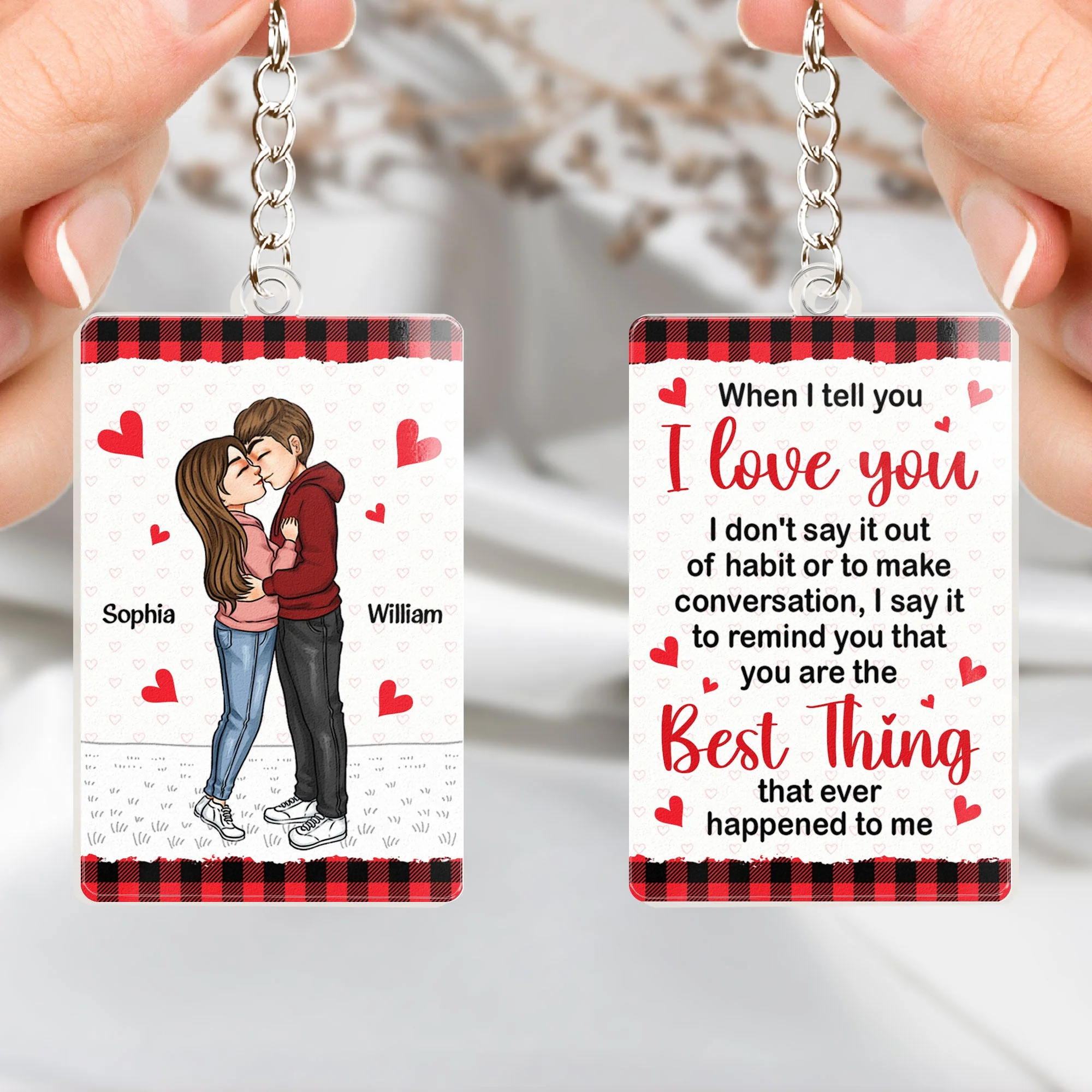 You Are The Best Thing That Ever Happened To Me - Personalized Acrylic Keychain - Image 5
