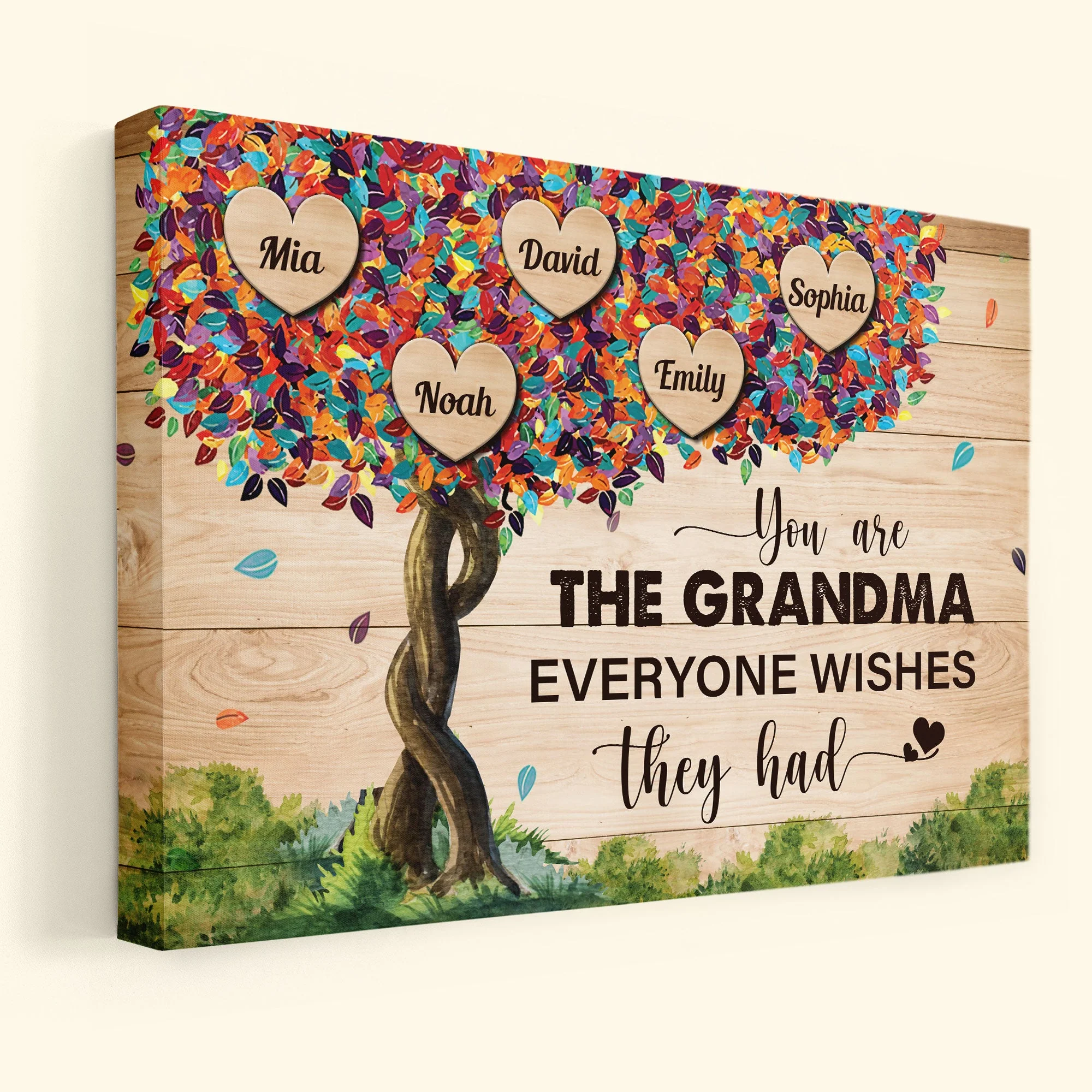 You Are The Grandma Everyone Wishes They Had - Personalized Wrapped Canvas - Image 3