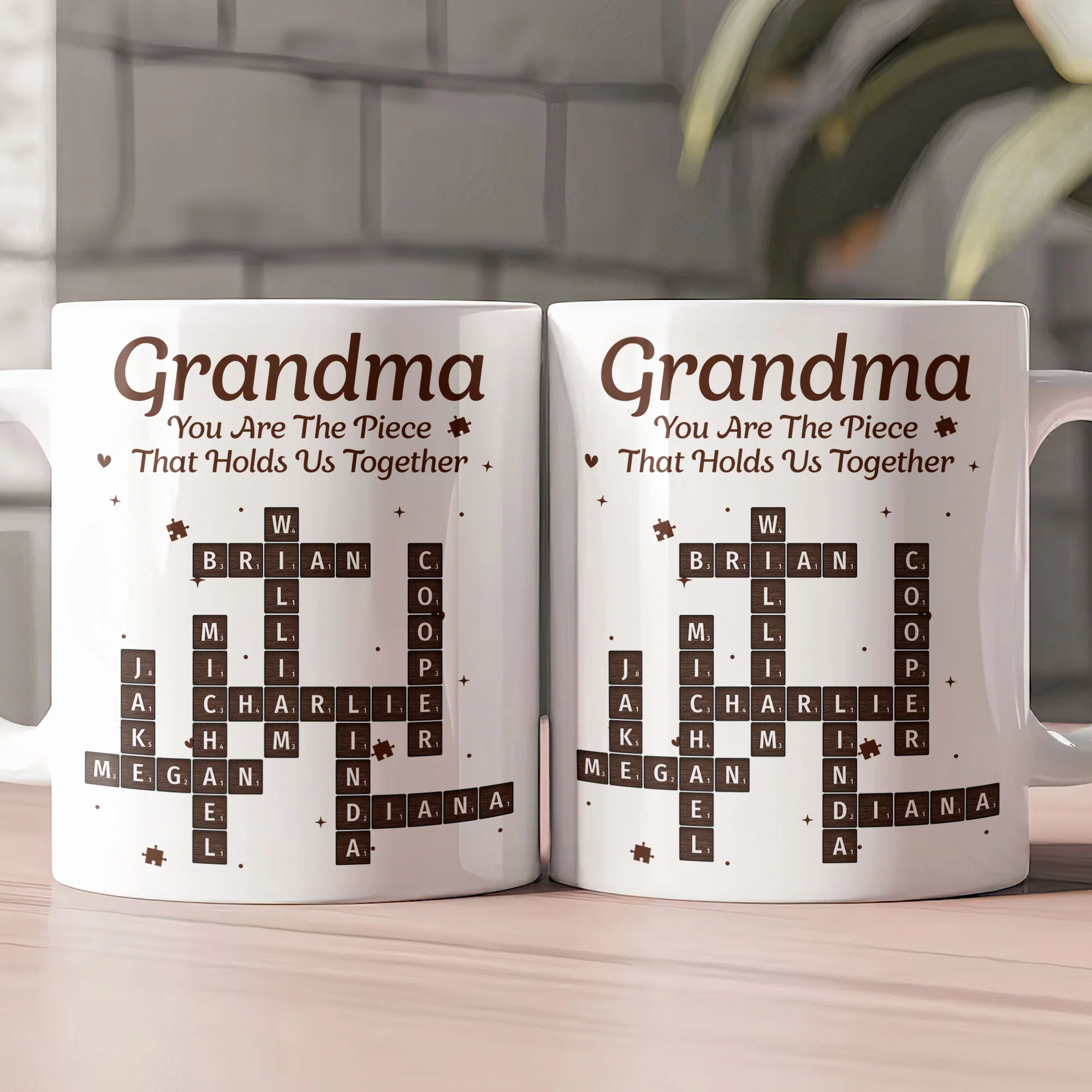 You Are The Piece That Holds Us Together - Personalized Mug - Image 2