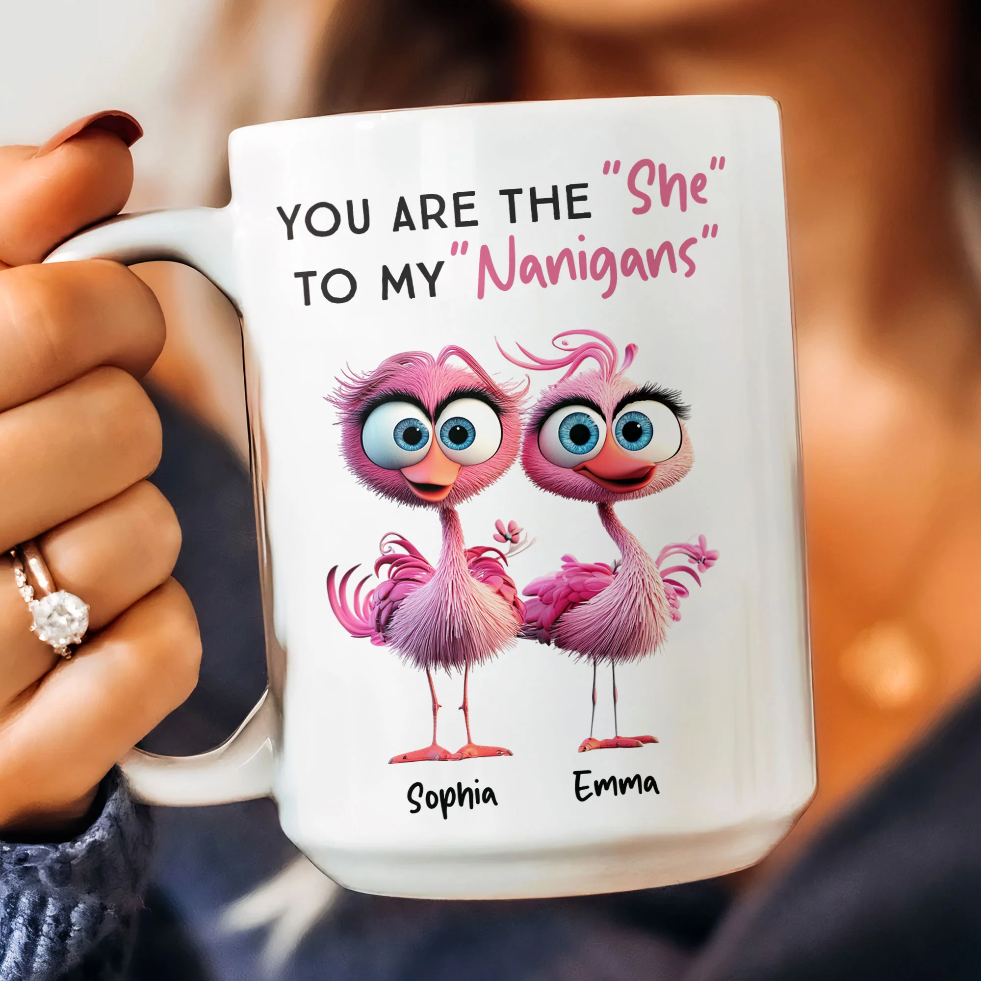 You Are The "She" To My "Nanigans" - Personalized Mug - Image 5
