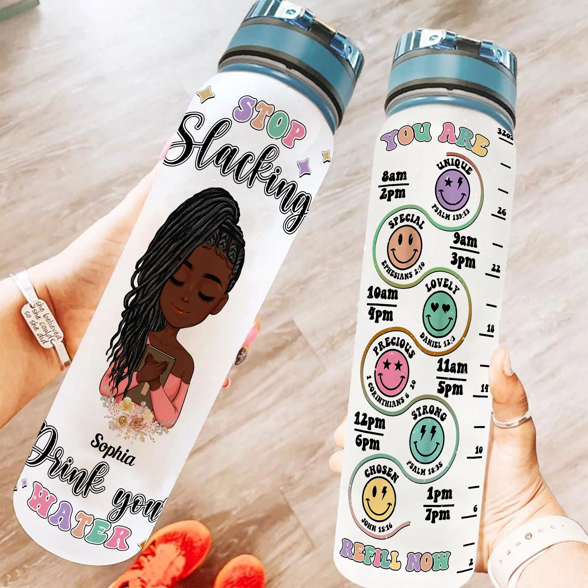 You Are Unique - Personalized Tracker Bottle - Image 2