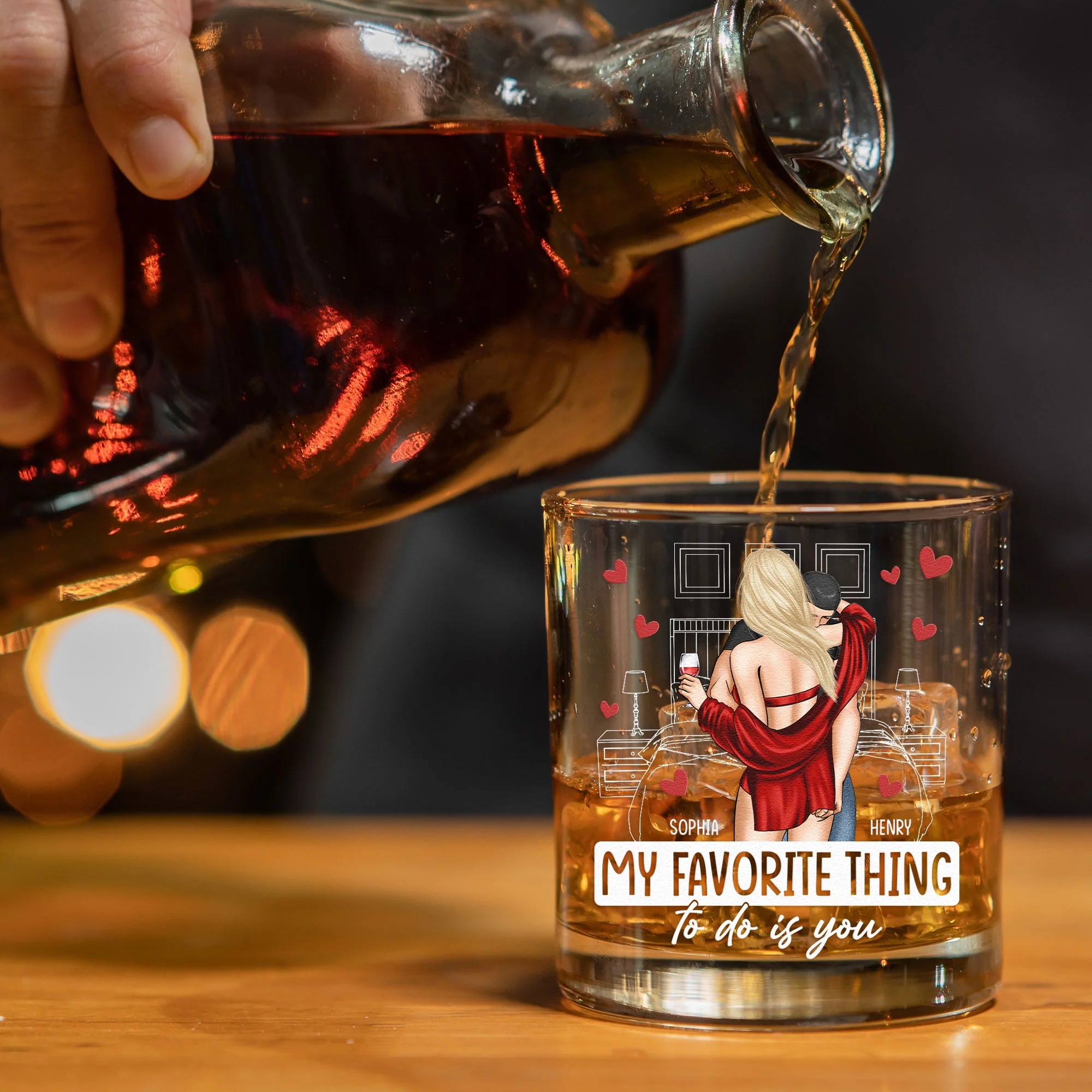 You Can Expect A Few Inches Tonight - Naughty Gifts For Wife - Personalized Whiskey Glass - Image 3