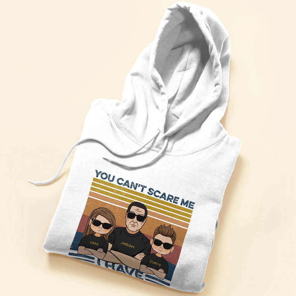 You Can't Scare Me, I Have Four Children, Family Custom Shirt, Gift For Family - Image 5