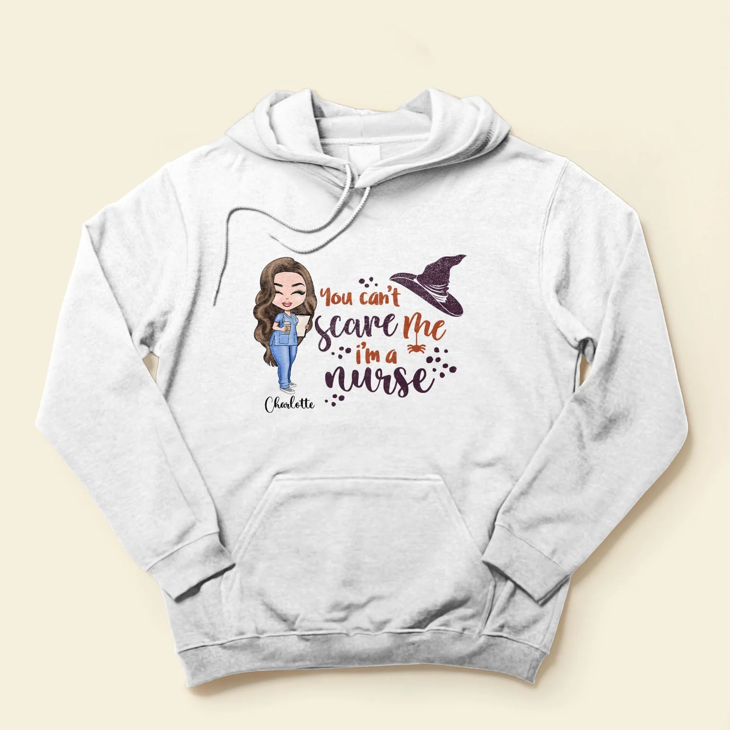 You Can't Scare Me I'm A Nurse - Personalized Shirt - Cartoon Nurse - Image 4