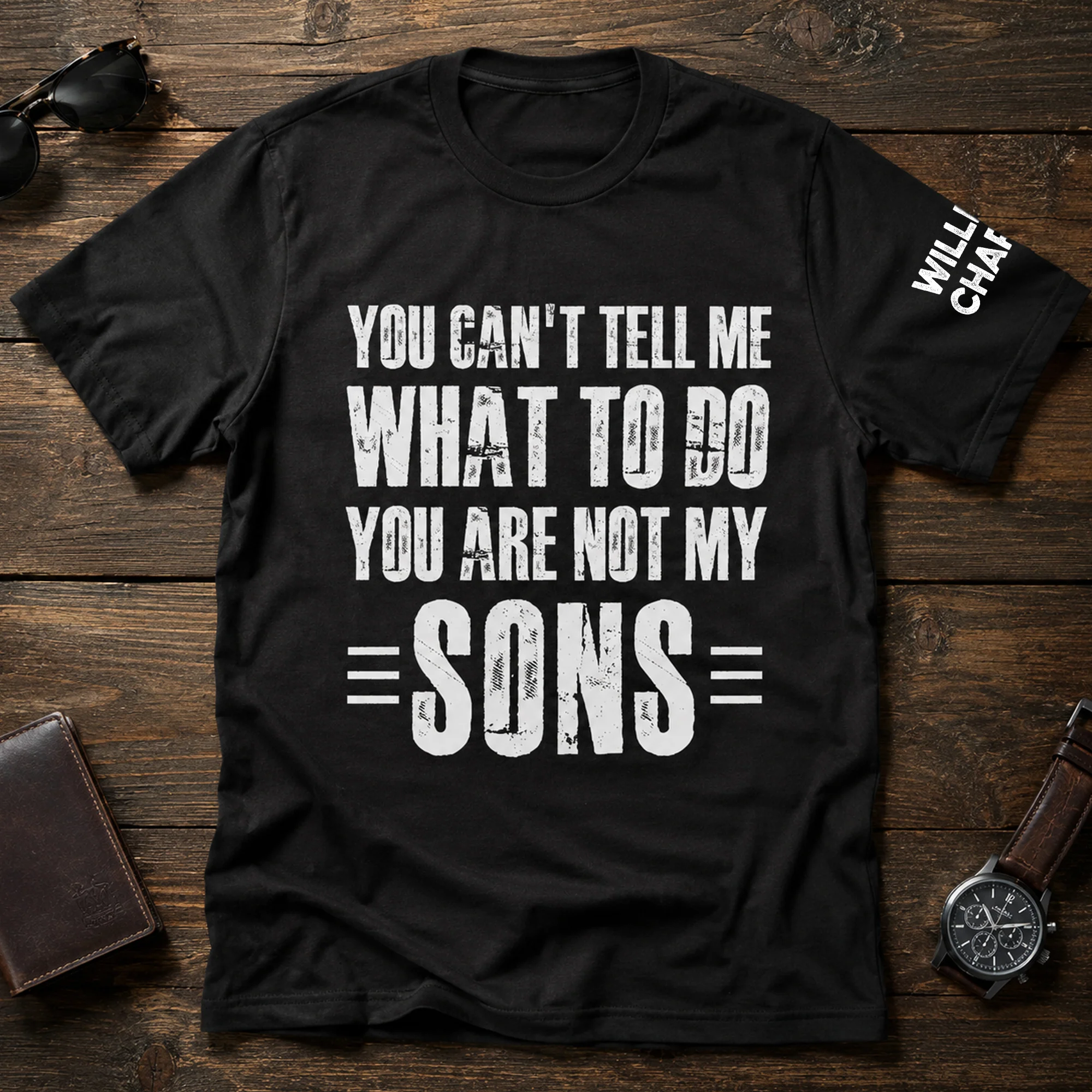 You Can't Tell Me What To Do You Are Not My Grandkids Ver 2 - Names On Sleeve - Personalized Shirt - Image 3
