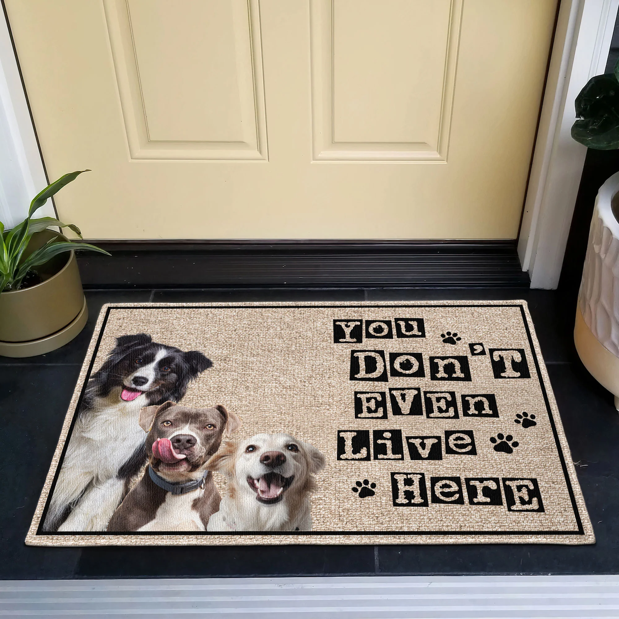 You Don't Even Live Here - Personalized Photo Doormat - Image 2