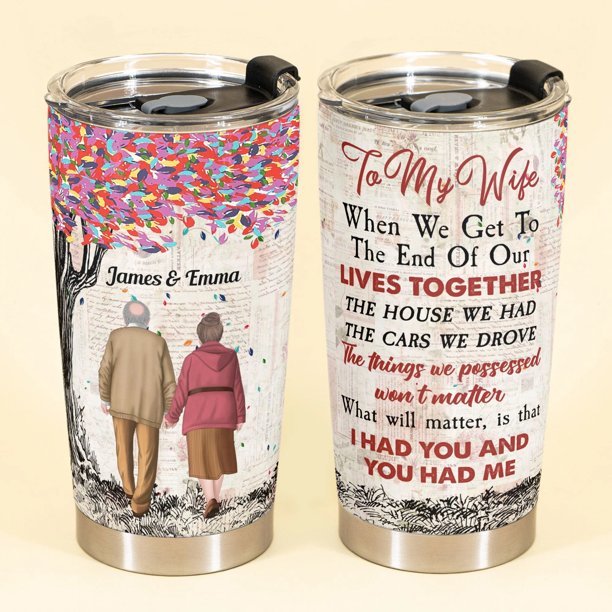 You Had Me & I Had You - Personalized Tumbler Cup - Birthday, Anniversary Gift For Wife, Husband - Image 2
