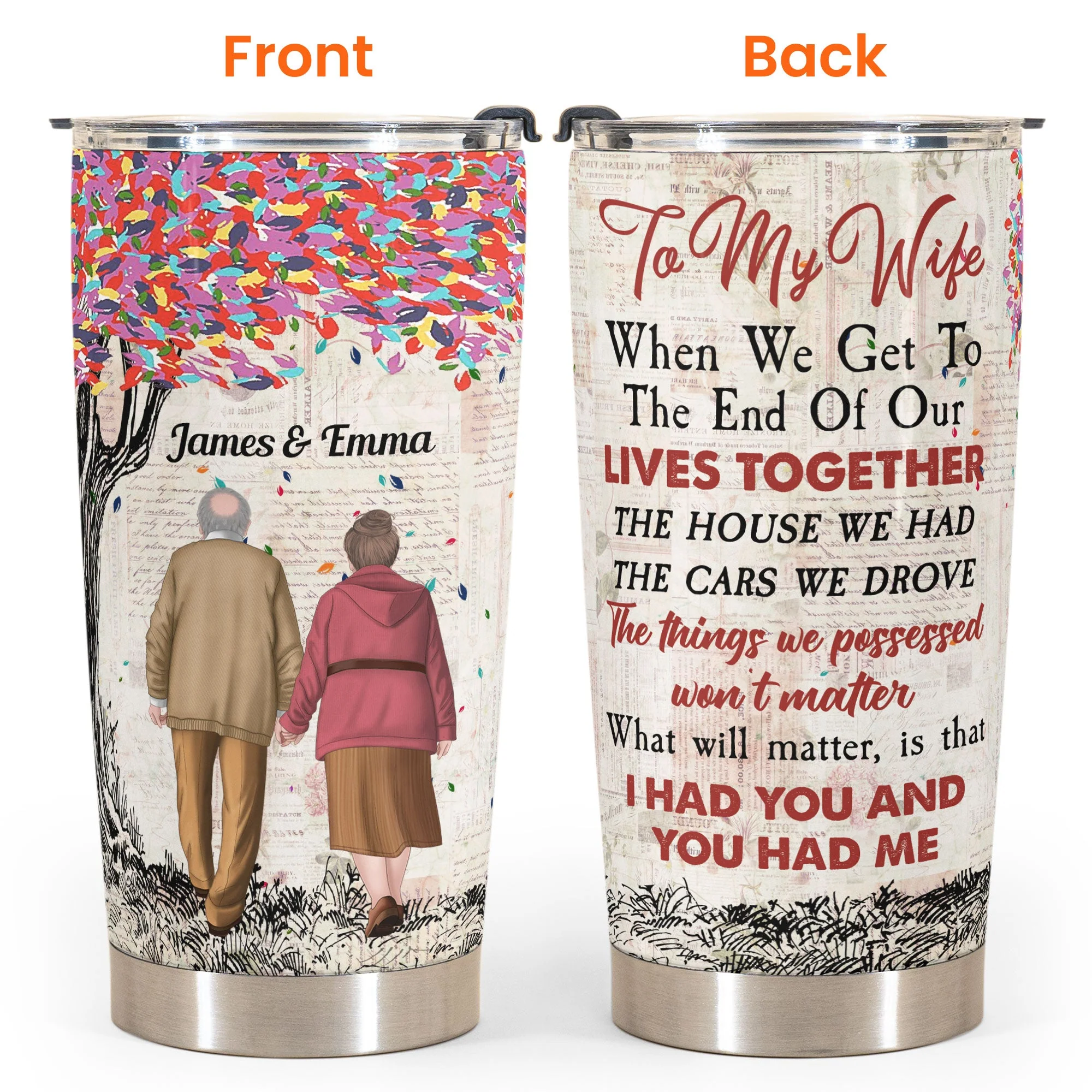 You Had Me & I Had You - Personalized Tumbler Cup - Birthday, Anniversary Gift For Wife, Husband - Image 4