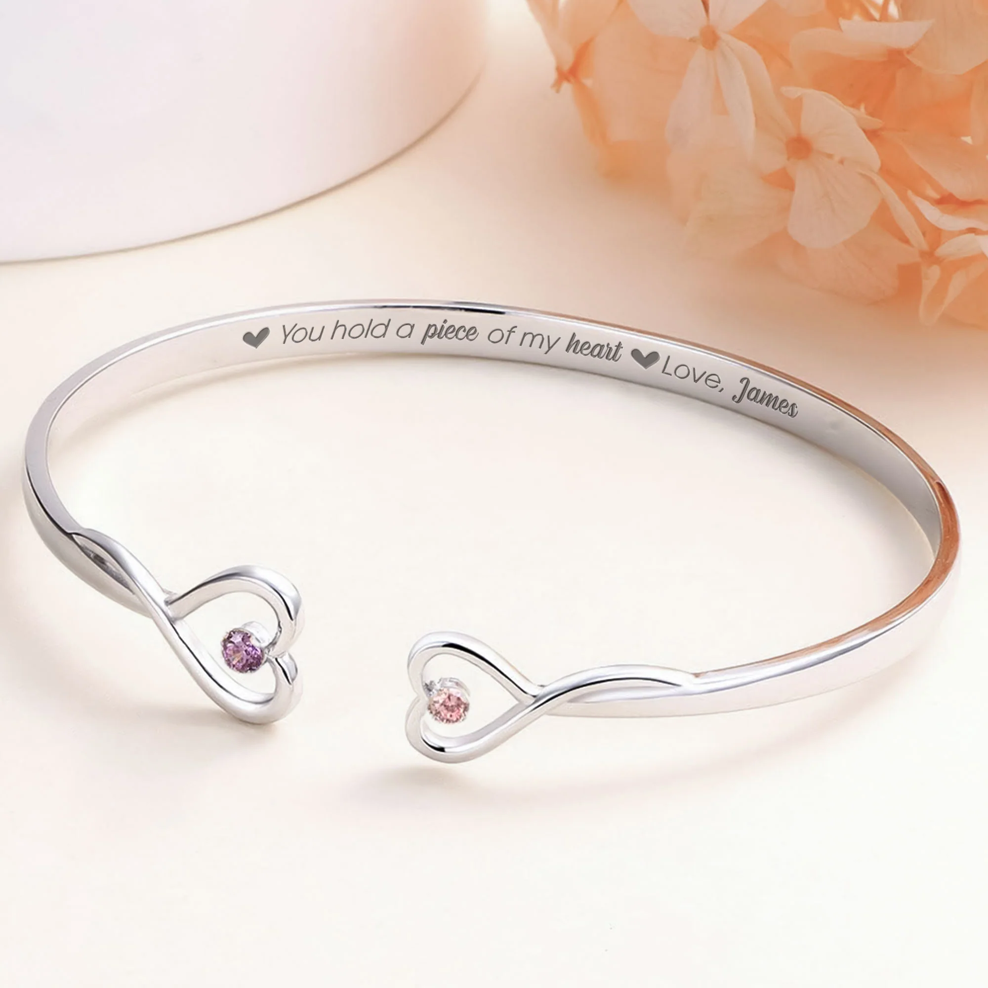 You Hold A Piece Of My Heart - Personalized Heart Bracelet