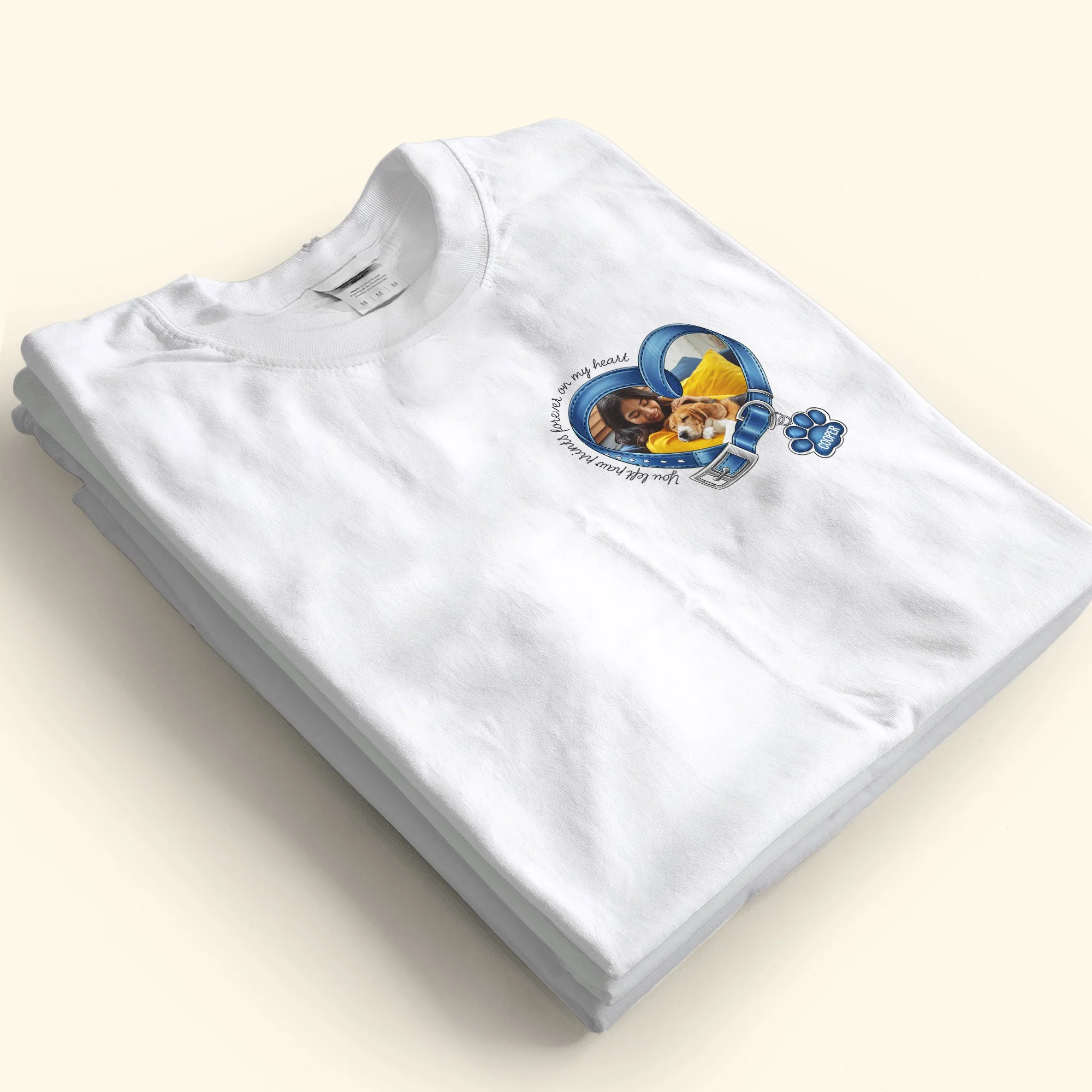 You Left Paw Prints Forever On My Heart - Personalized Photo Shirt - Image 5