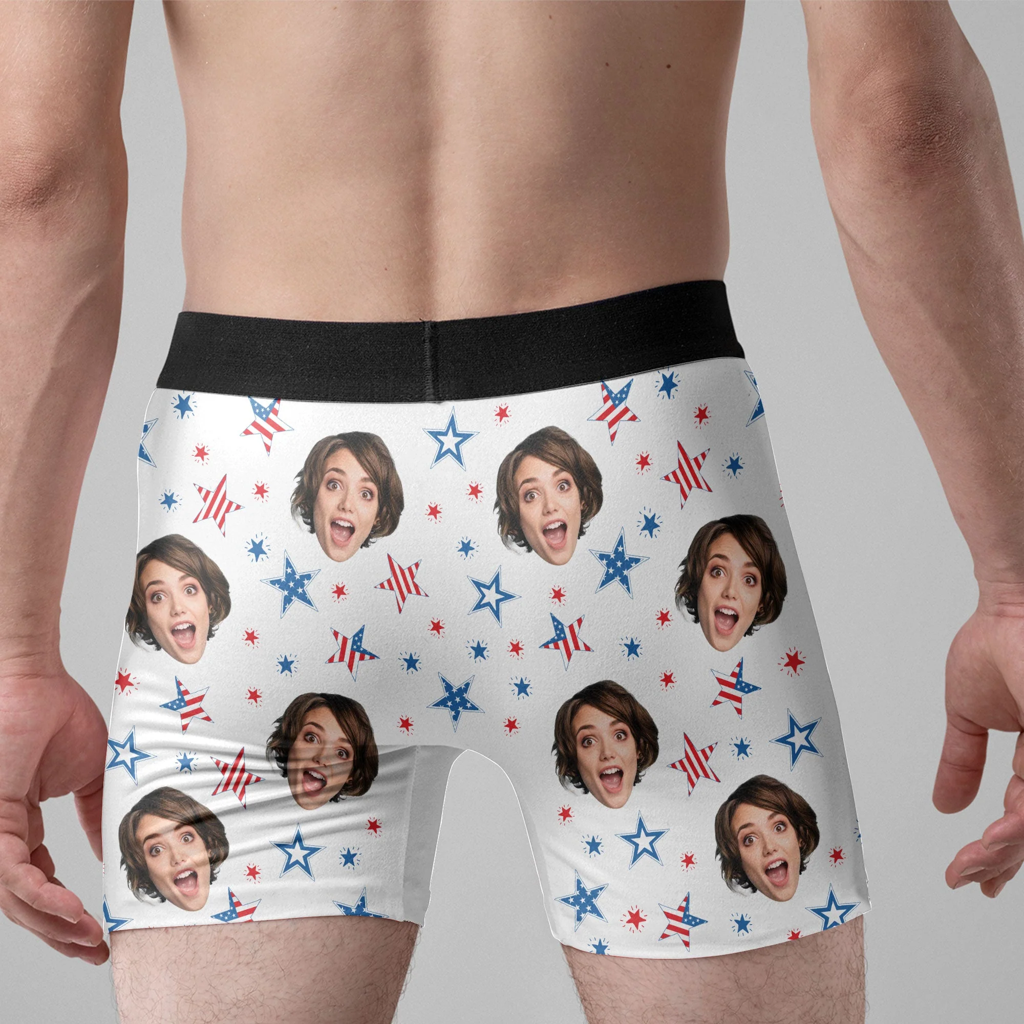You Look Like The 4Th Of July - Personalized Photo Men's Boxer Briefs - Image 4